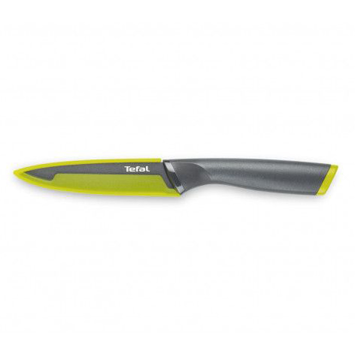 Tefal Fresh Kitchen Utility Knife with Cover Grey/Yellow Stainless Steel/Plastic 12 cm