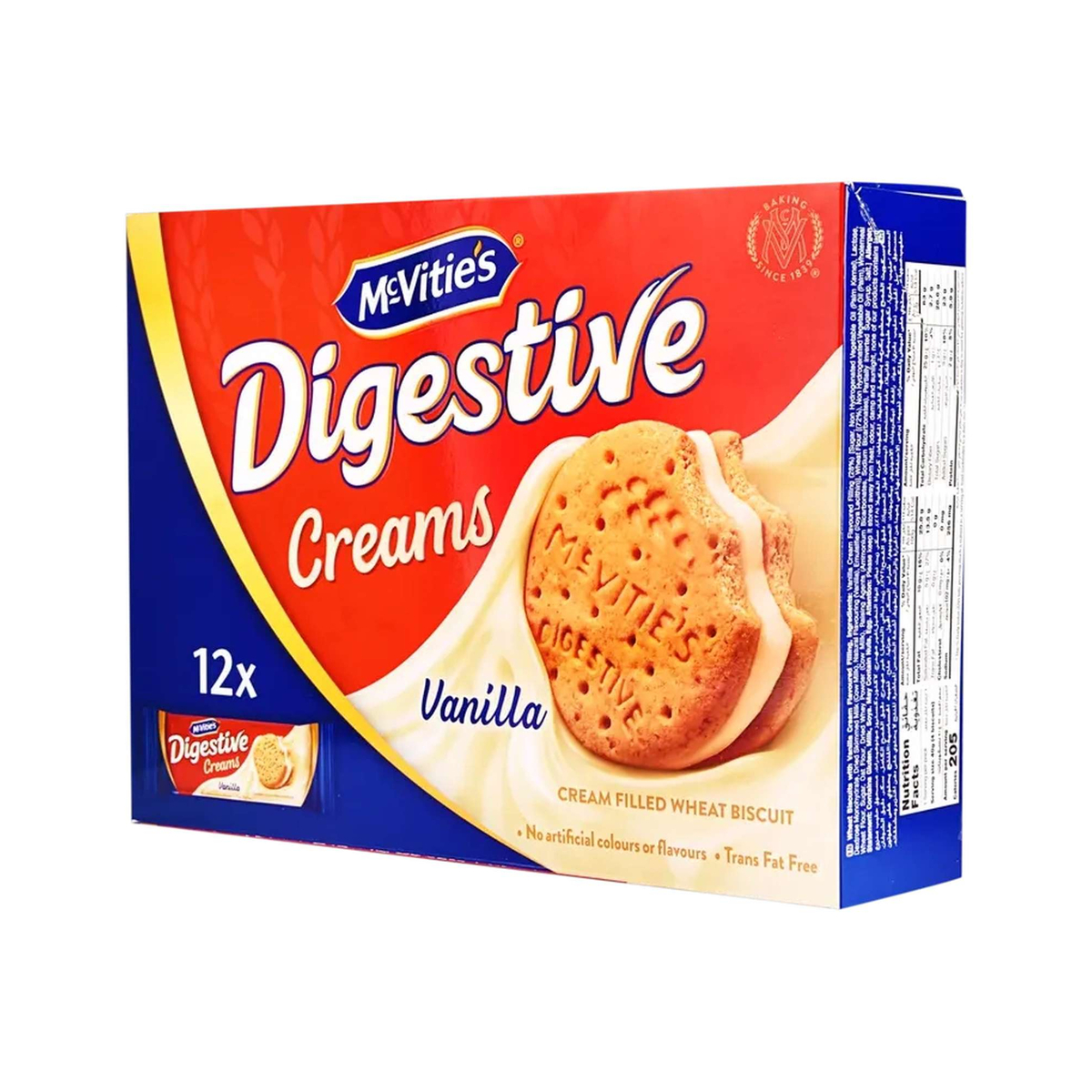 McVitie's Digestive Creams Vanilla Filled Wheat Biscuit 12 x 40 g