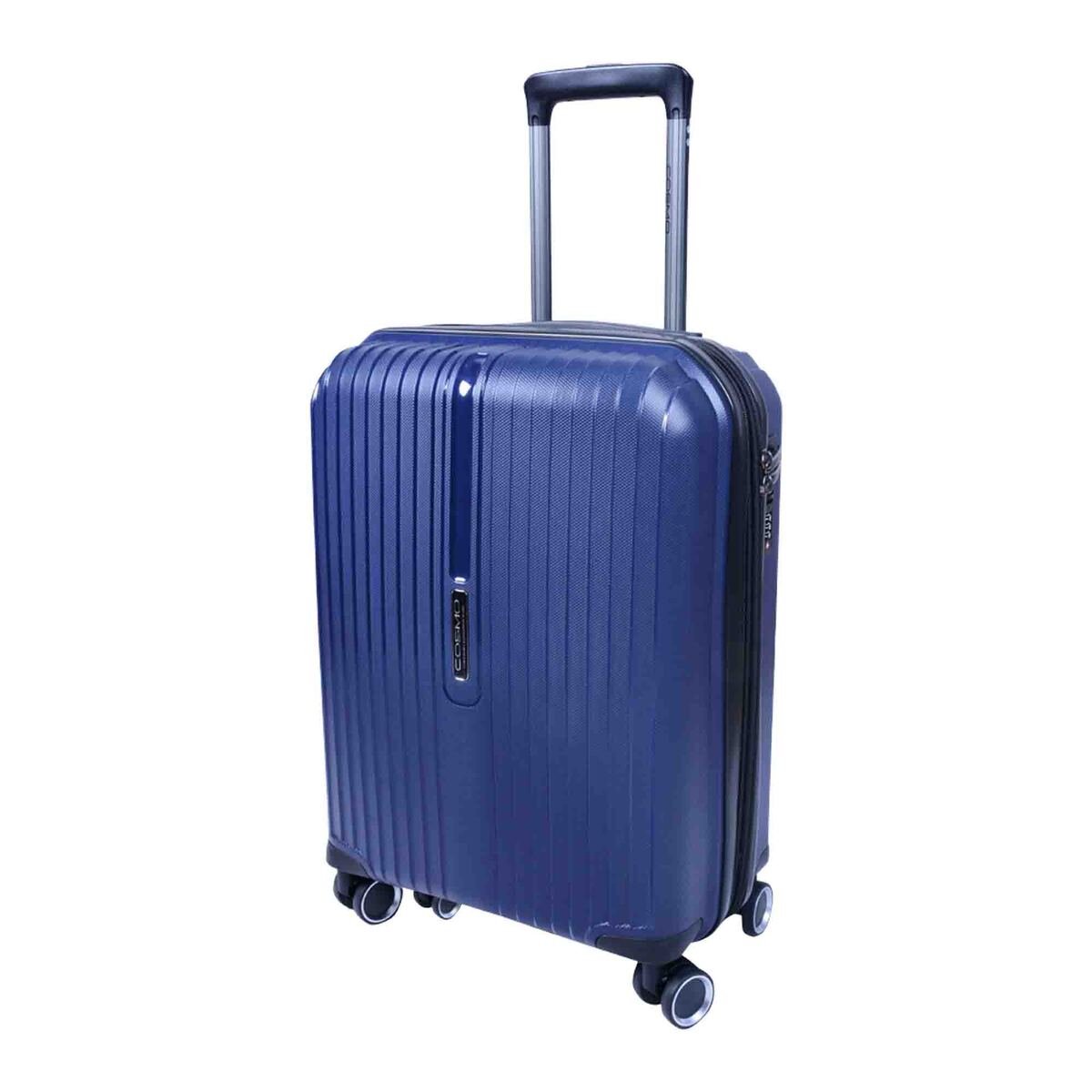 Cosmo Crystal 4Wheel Hard Trolley 60cm Navy Blue