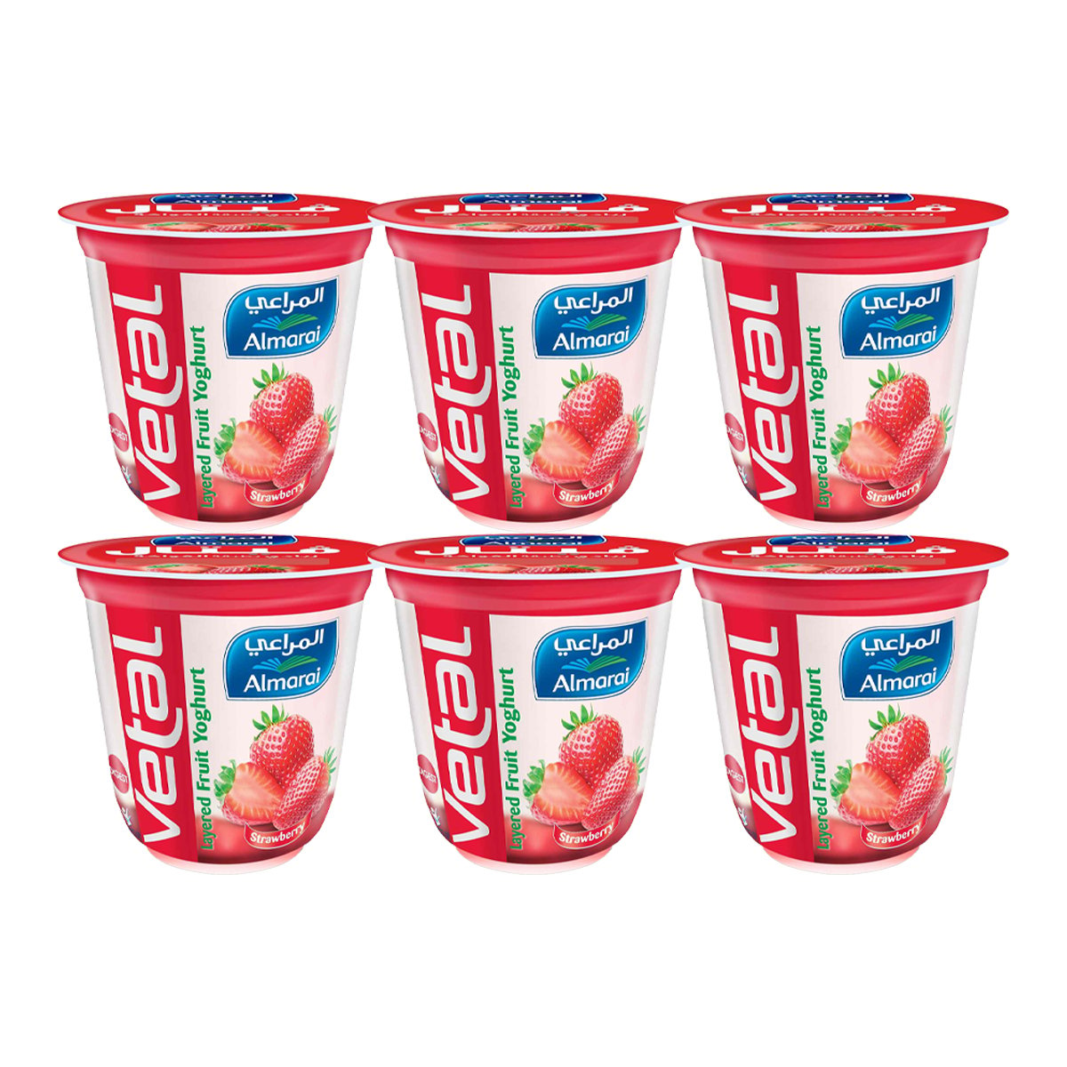 Almarai Strawberry Fruit Yogurt 140 g 5+1