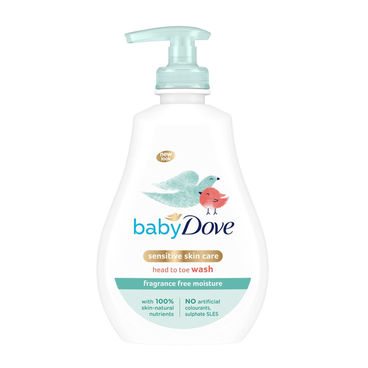 Dove Baby Head To Toe Wash Sensitive Skin Care Fragrance Free Moisture Shampoo 400 ml