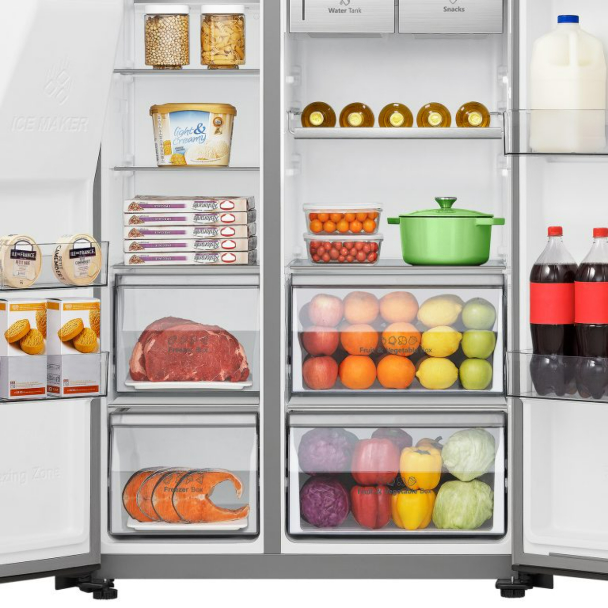 Hisense Side by Side Smart Refrigerator, 601L, RS819N4ISU