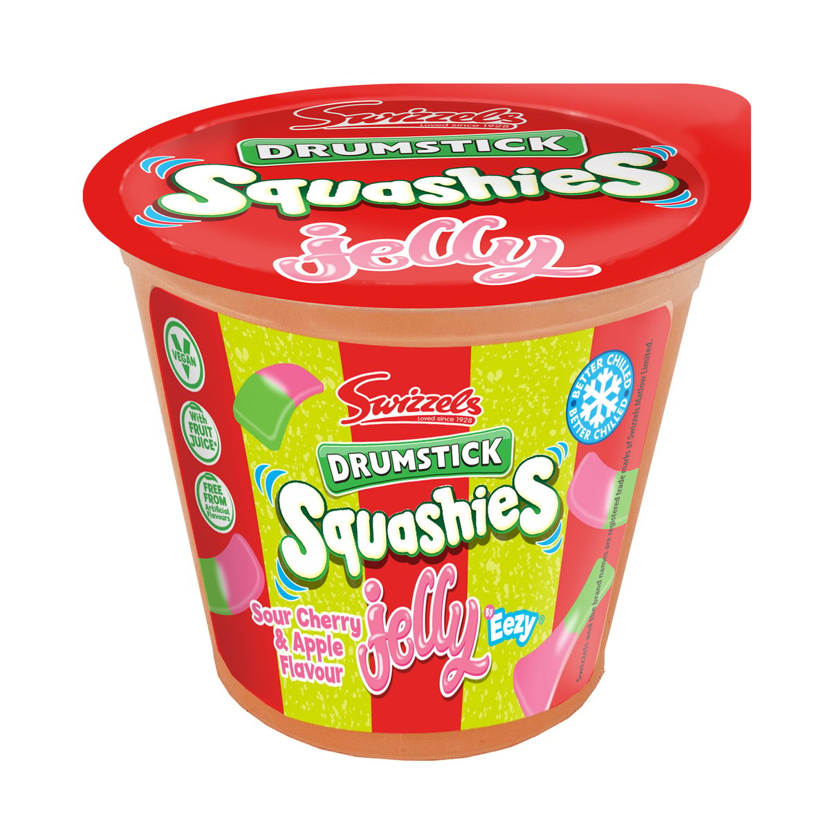 Swizzles Sour Cherry & Apple Flavour Drumstick Squashies Jelly 125 g