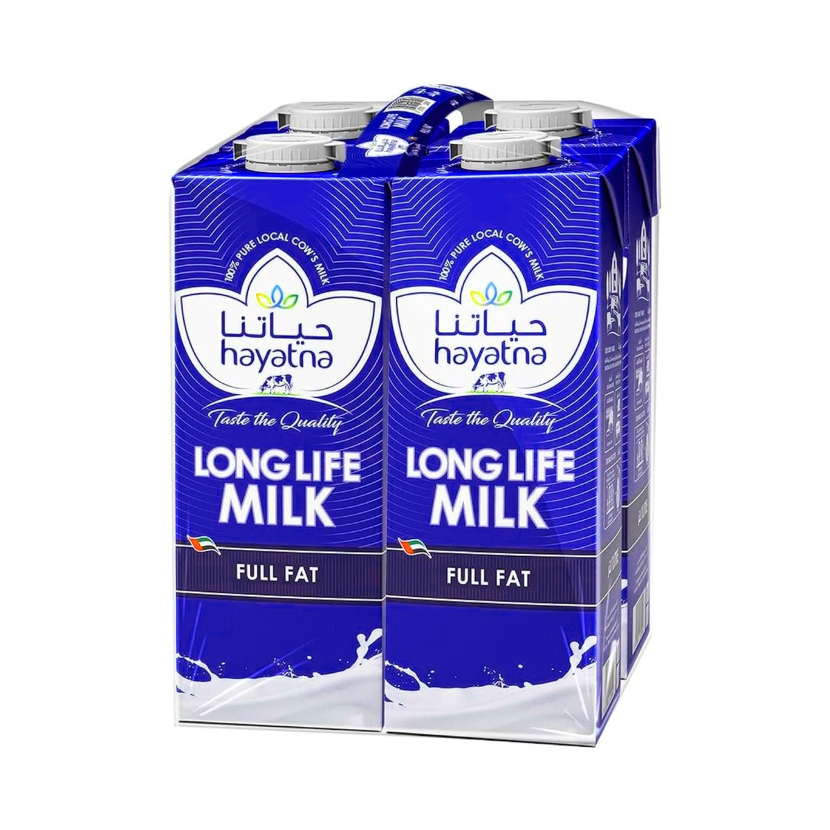 Hayatna Full Fat Long Life Milk 4 x 1 Litre