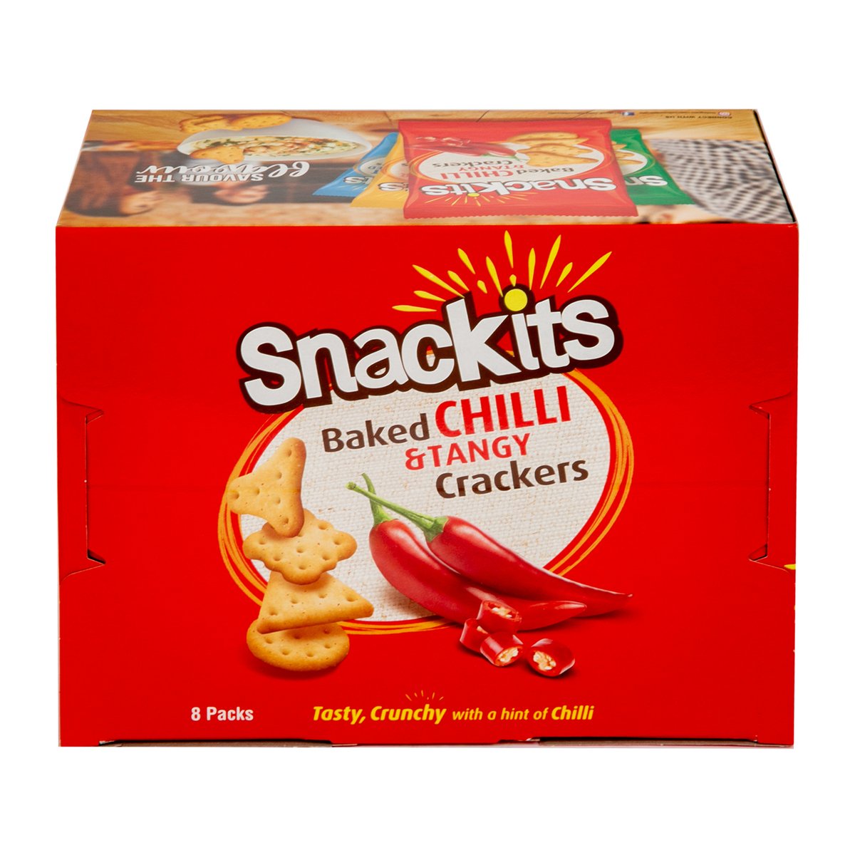 Nabil Snackits Chilli And Tangy Crackers Value Pack 8 x 26 g