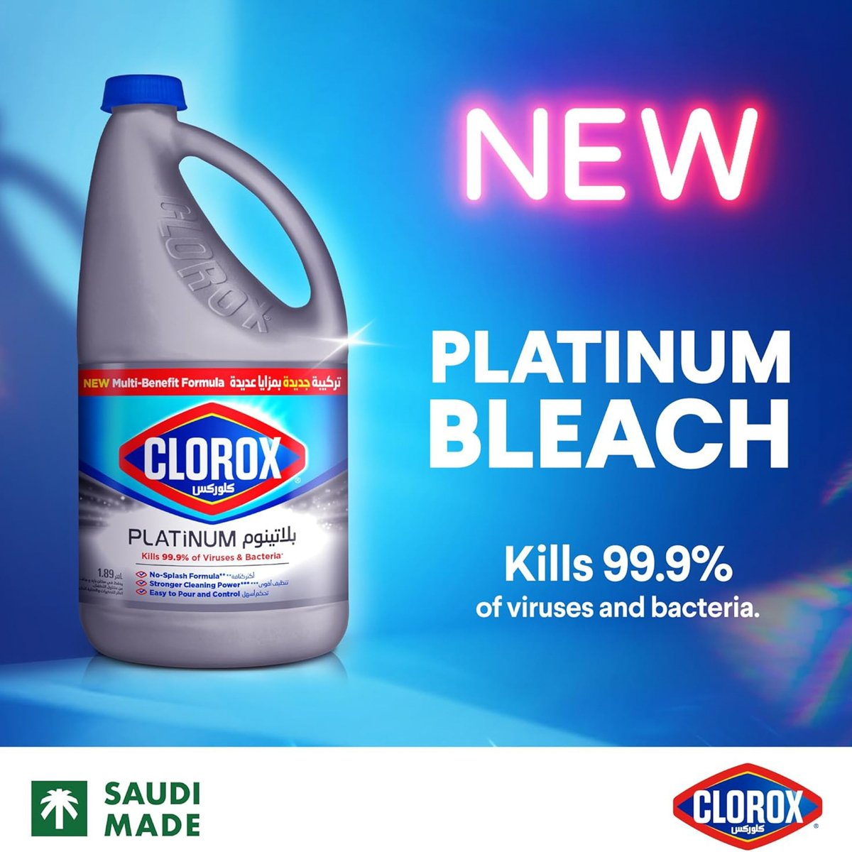 Clorox Platinum Bleach Original 2 x 1.89 Litres