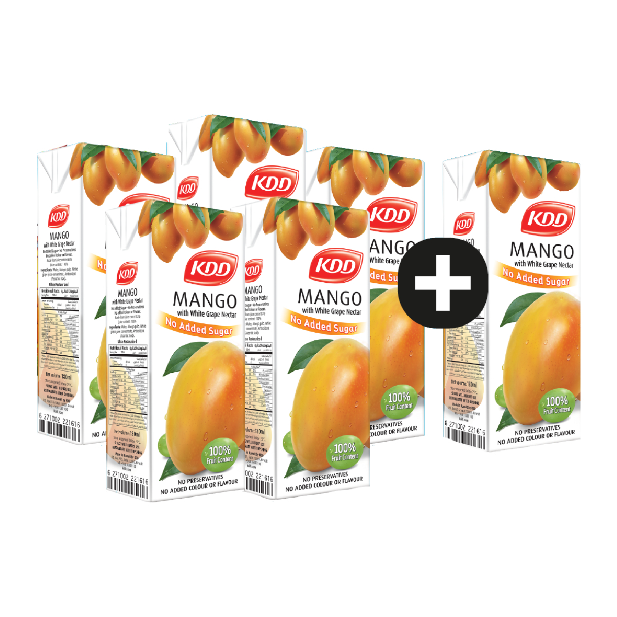 KDD Mango With White Grape Nectar 180 ml 5+1