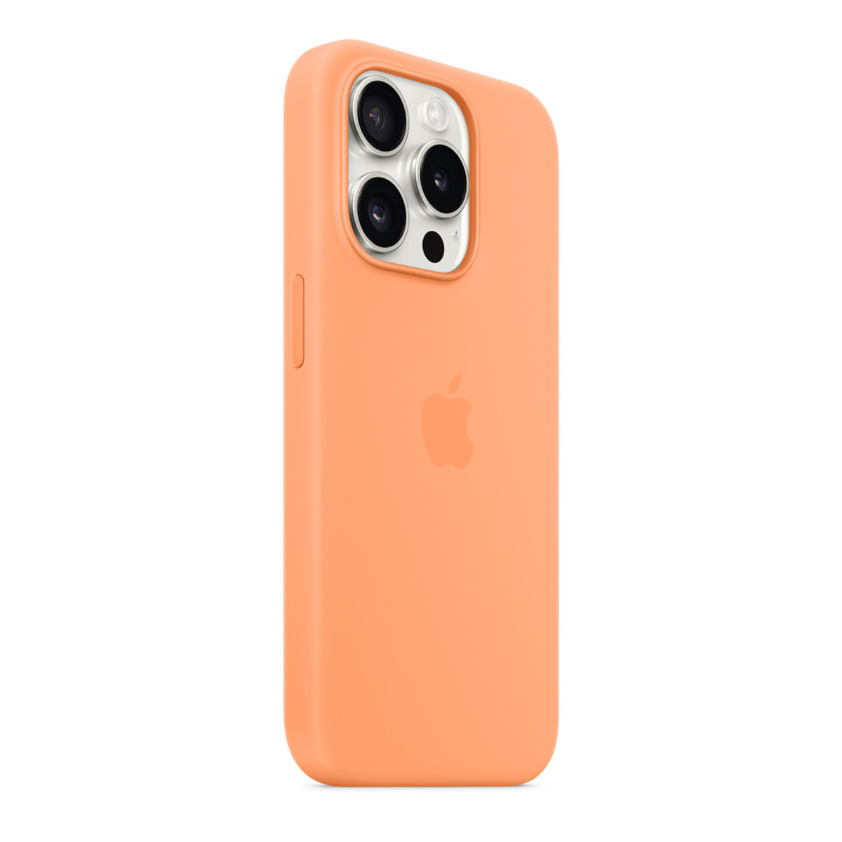 Apple iPhone 15 Pro Silicone Case with MagSafe, Orange Sorbet, MT1H3ZM/A