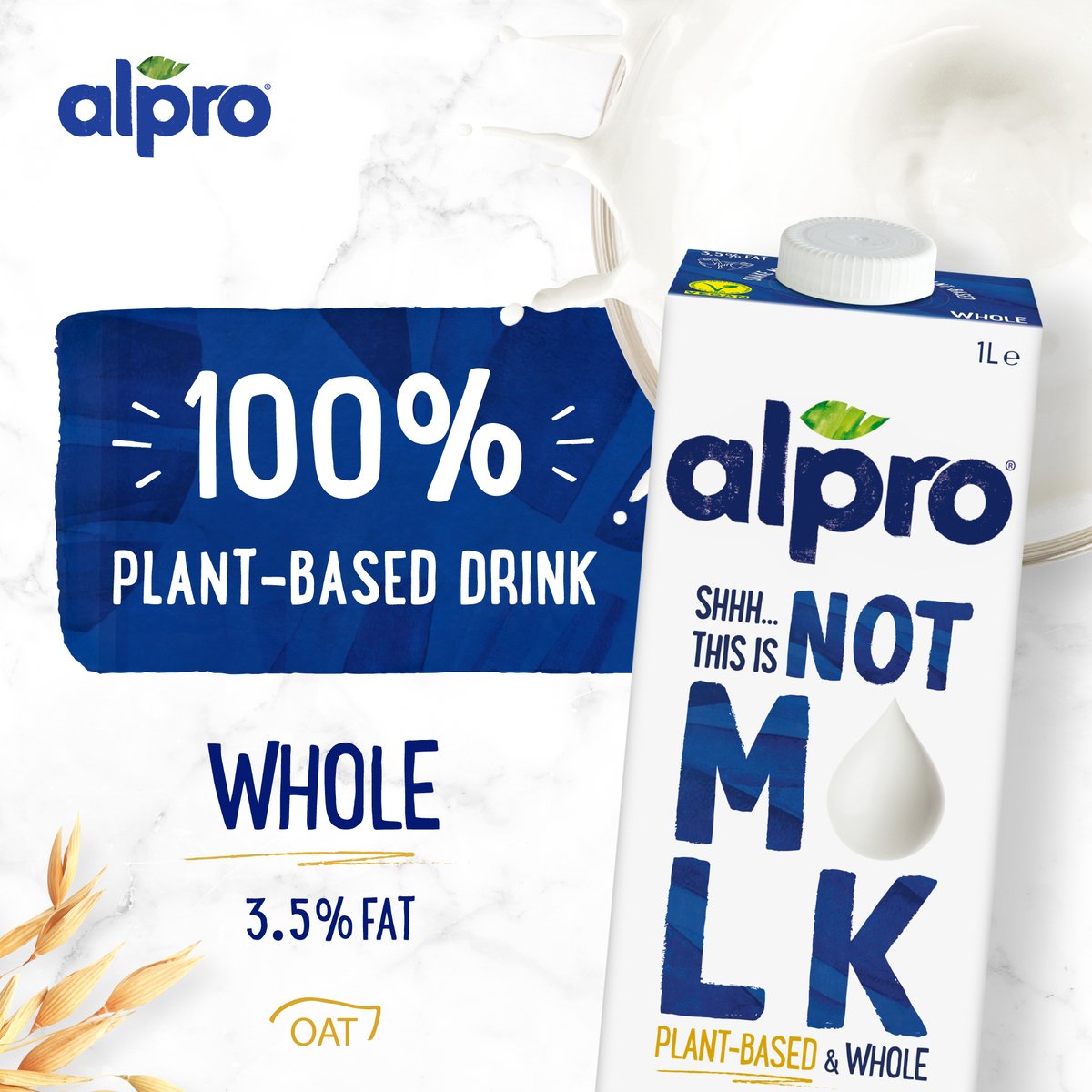 Alpro This Is Not Milk Plant Based & Whole 1 Litre