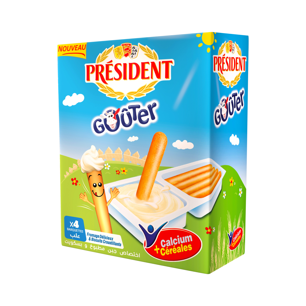 President Gouter Dip & Crunch Cheese & Breadstick 4 x 21.8 g