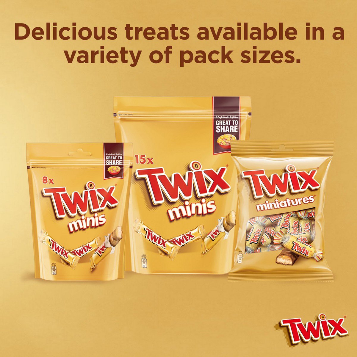 Twix Miniatures Chocolate Value Pack 2 x 150 g