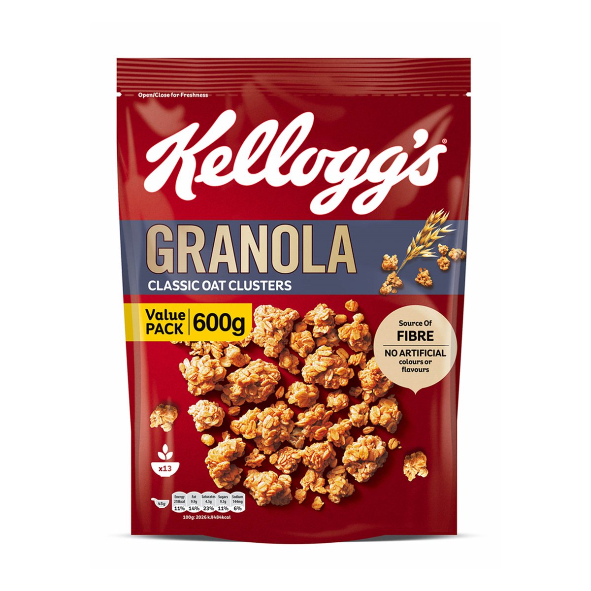 Kellogg's Granola Classic Oat Clusters Value Pack 600 g