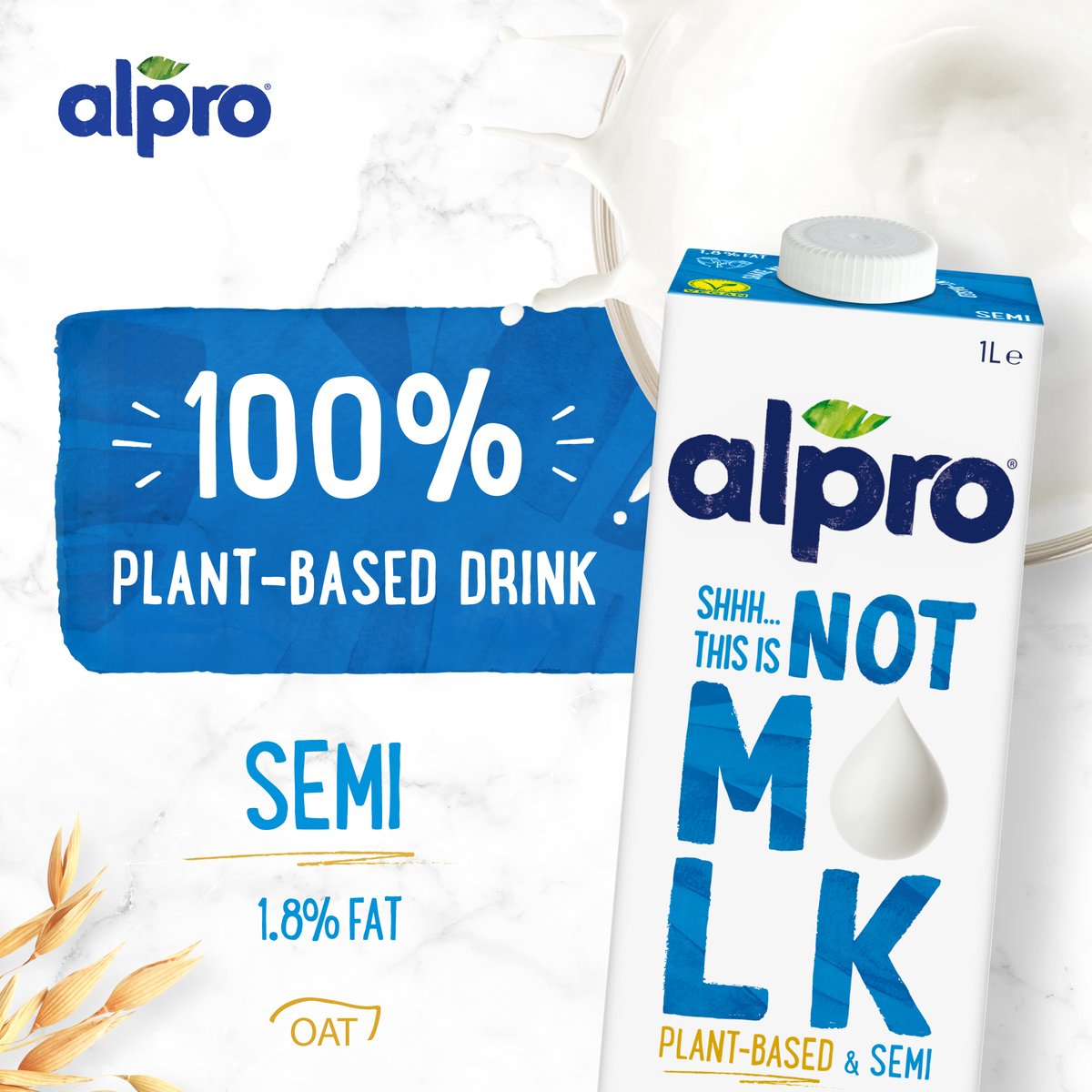 Alpro This Is Not Milk Plant Based & Semi 1 Litre