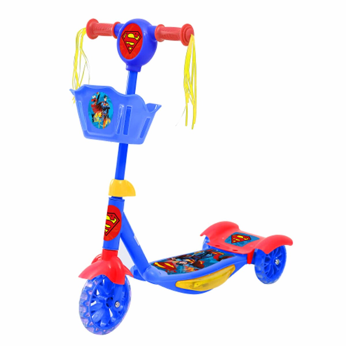 Superman 3 Wheel  Scooter, 61 x 60 x 16 cm, Assorted, 10136