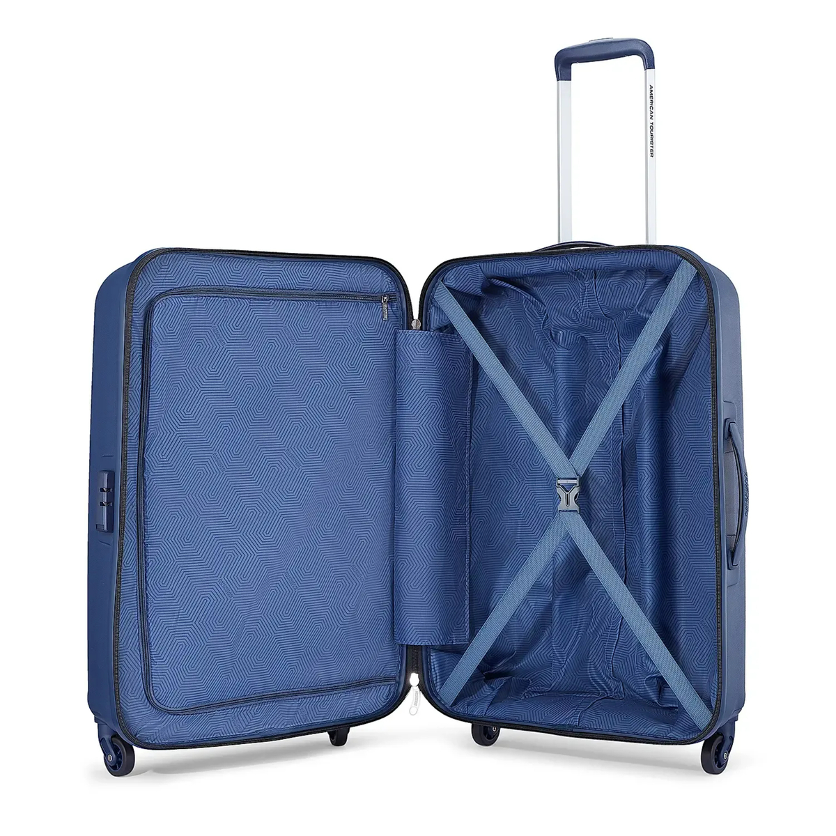 American Tourister Ellipso 4 Spinner Wheel Hard Trolley, 68 cm, Navy