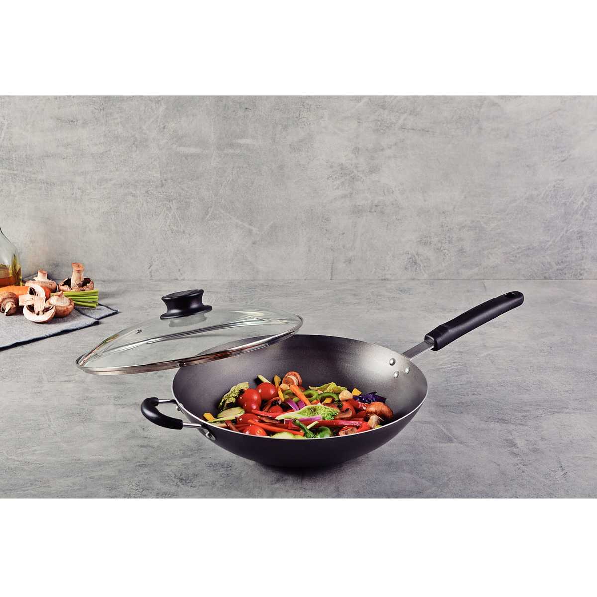 Tramontina Loreto Graphite Aluminum Non-Stick Wok Pan, 32 cm, 27815975