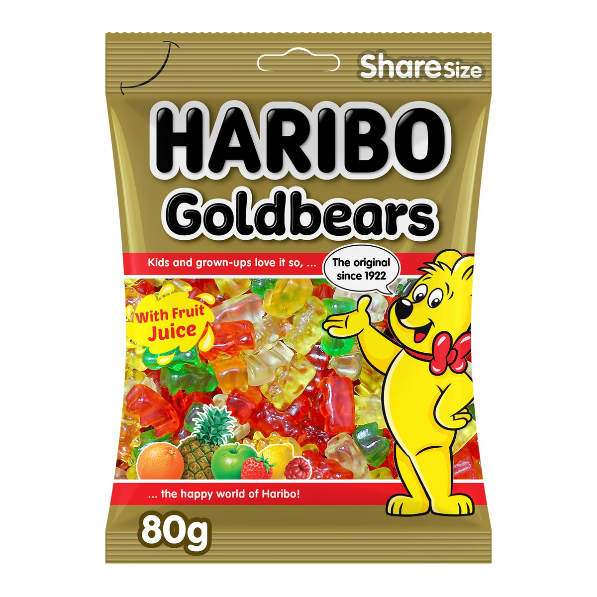 Haribo Goldbears Fruit Flavour Jelly Candy 80 g