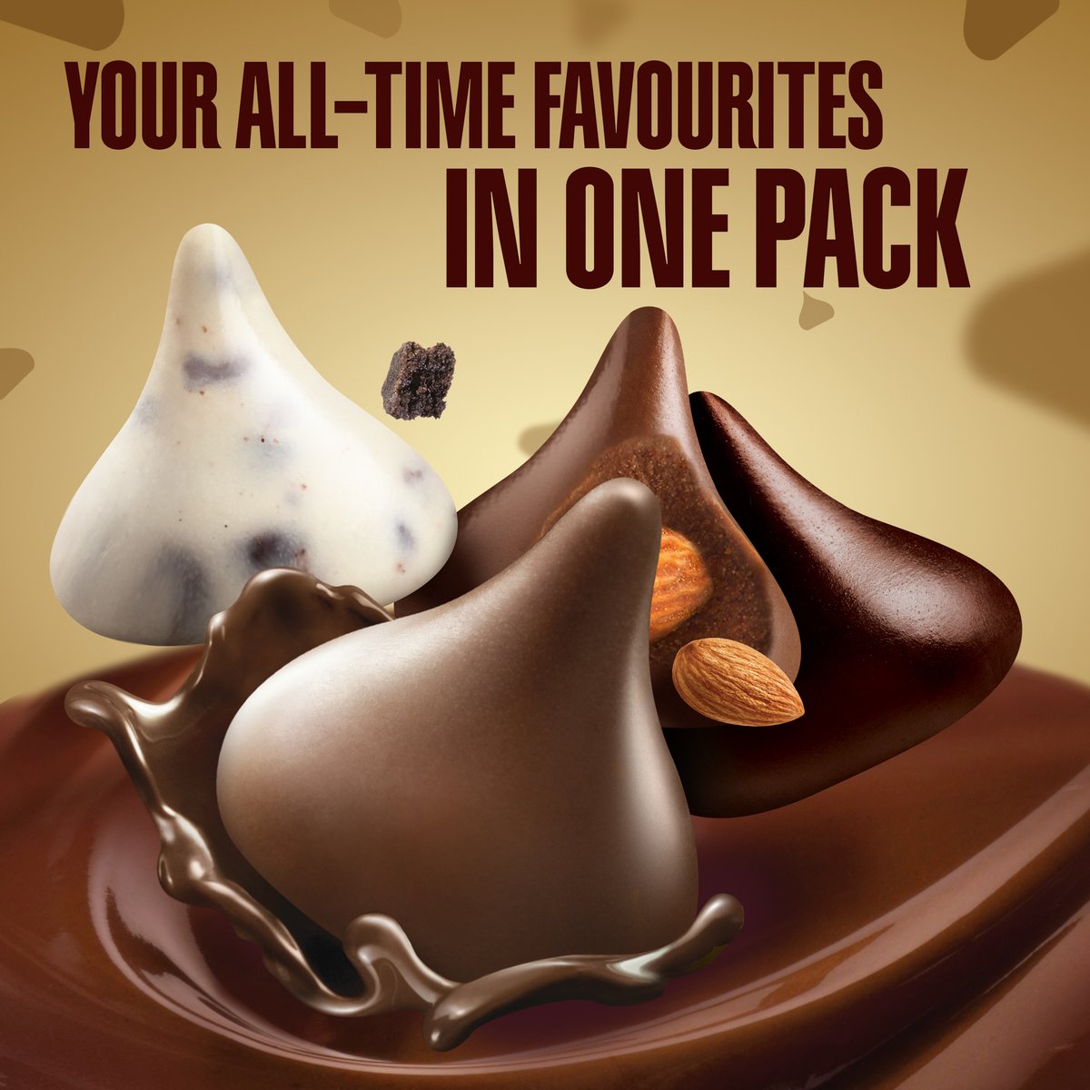 Hershey's Kisses Classic Selection 4 Flavours 100 g