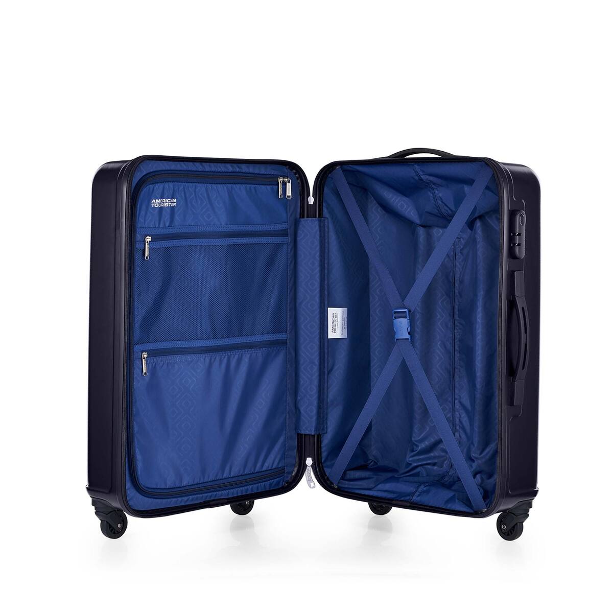 American Tourister Sky Trac Spinner 4 Wheel Hard Trolley, 67 cm, Navy