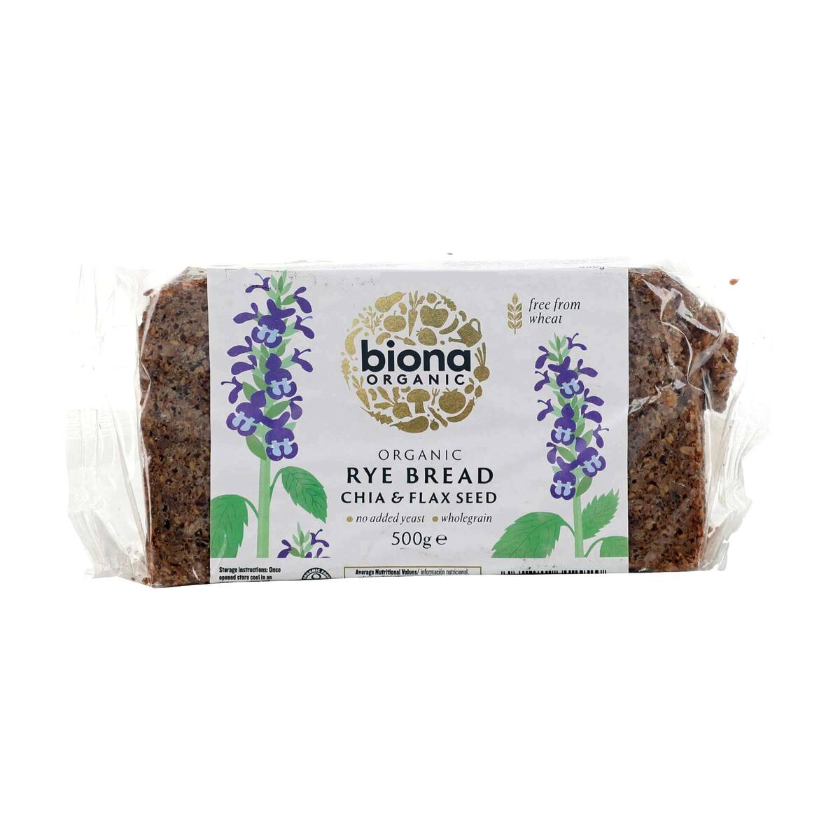 Biona Organic Rye Bread Chia & Flaxseed 500 g