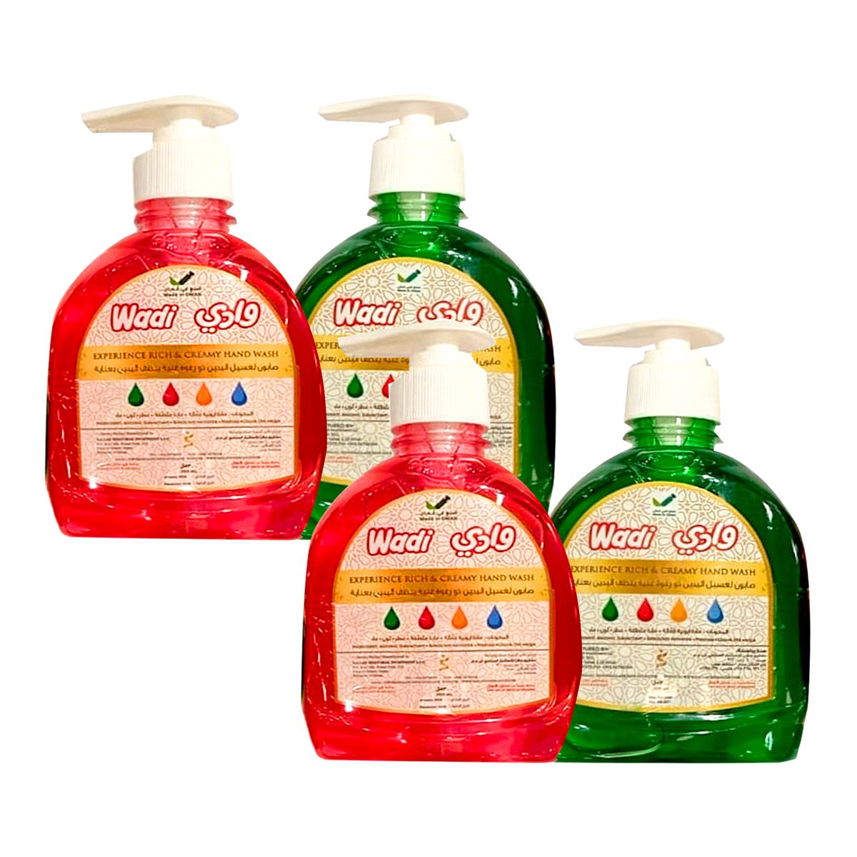 Wadi Hand Wash Assorted Value Pack 4 x 300 ml