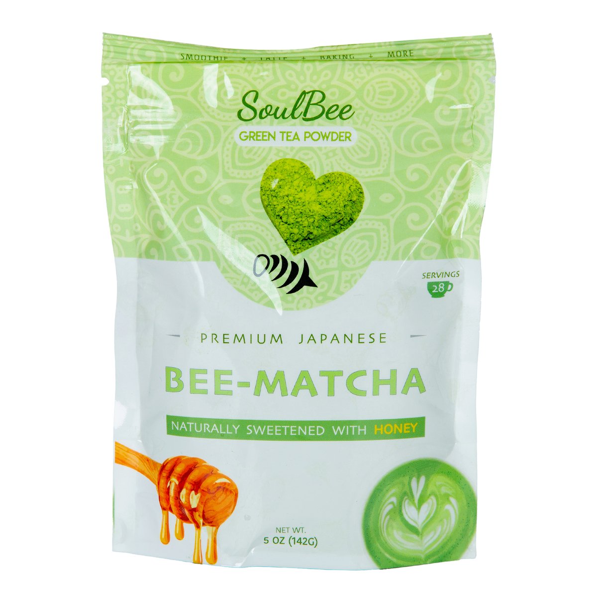 SoulBee Matcha Green Tea Powder With Honey 142 g