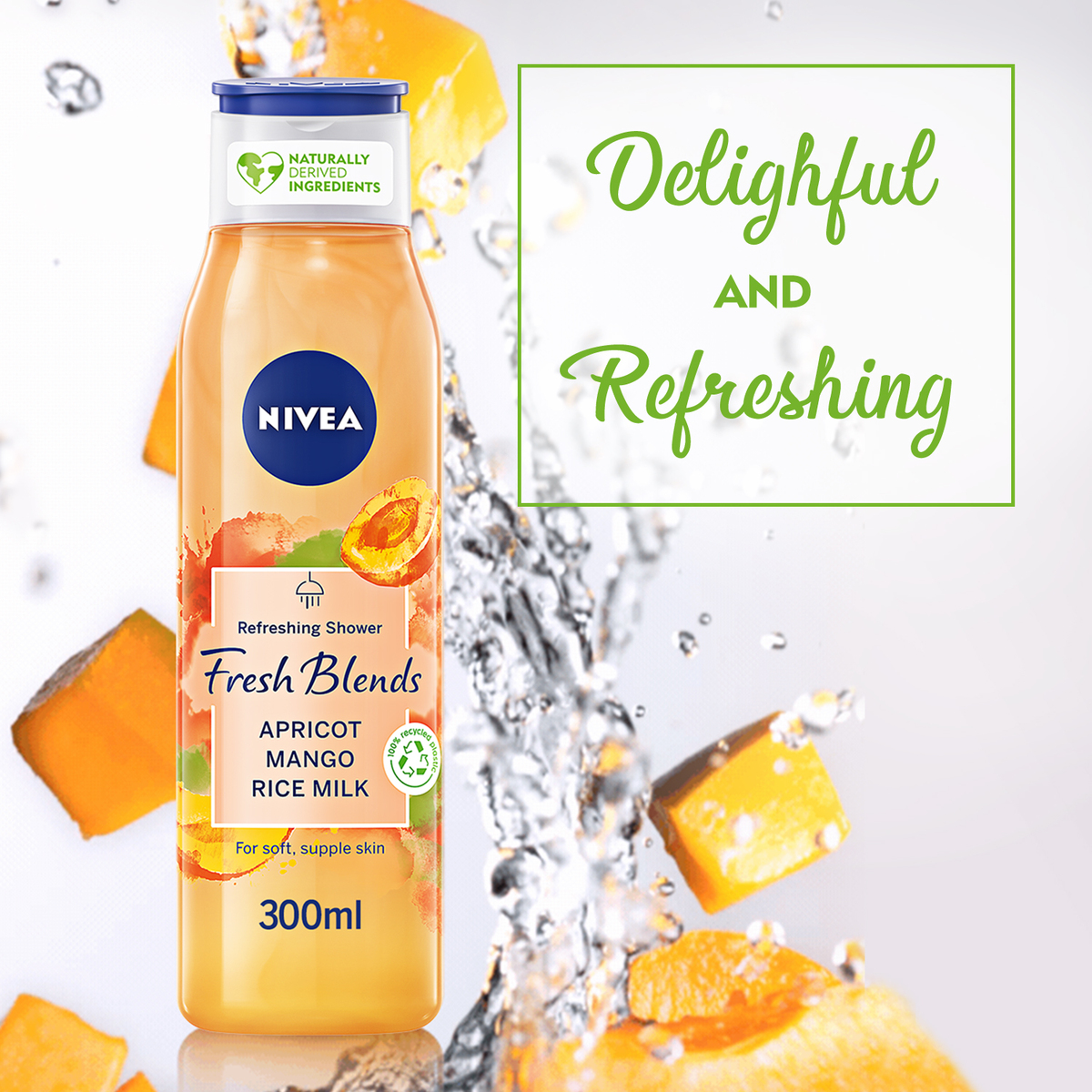 Nivea Fresh Blends Refreshing Shower Gel Apricot Mango Rice Milk 300 ml