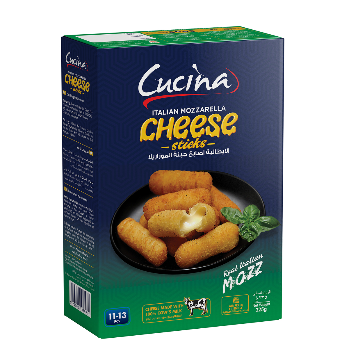 Cucina Italian Mozzarella Cheese Sticks 11-13 pcs 325 g