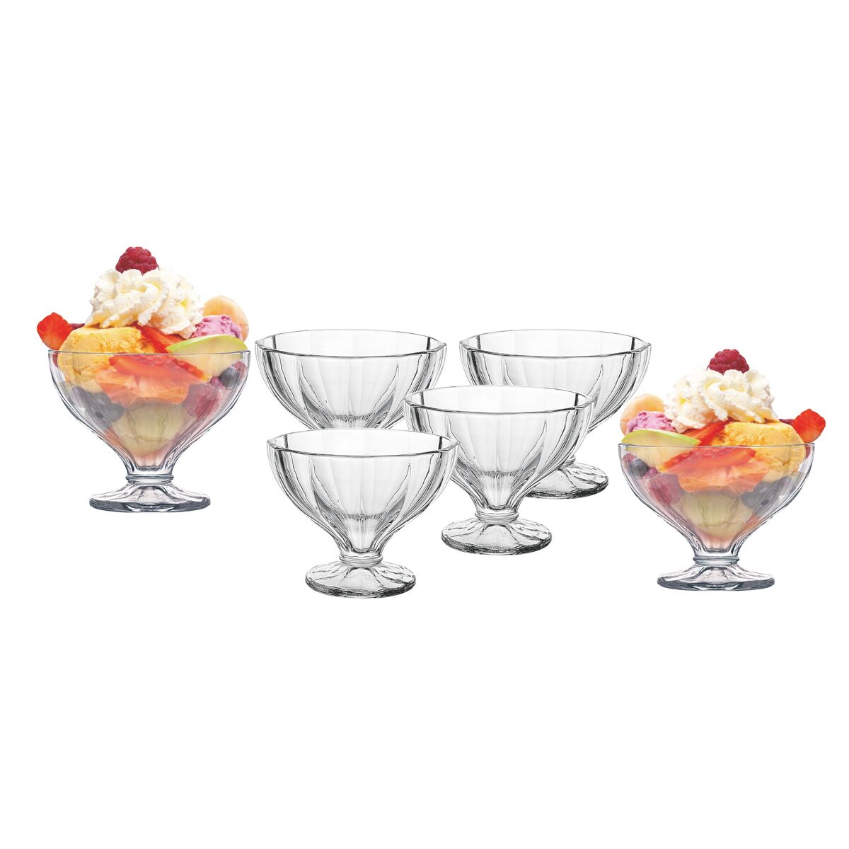 Windcera Glass Ice Cream Cup, 6 pcs, 140 ml, JB 1514