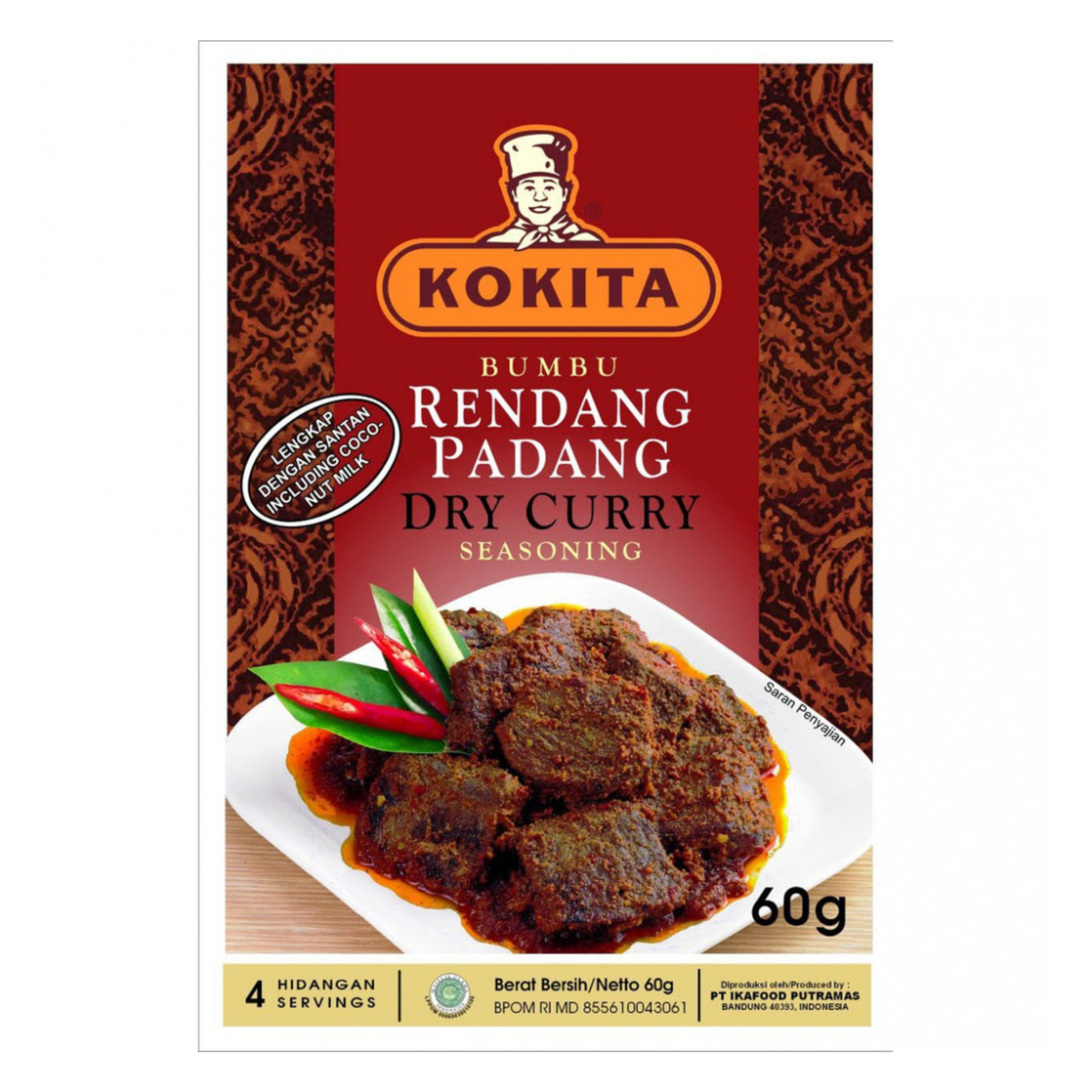 Kokita Rendang Padang Seasoning 60g