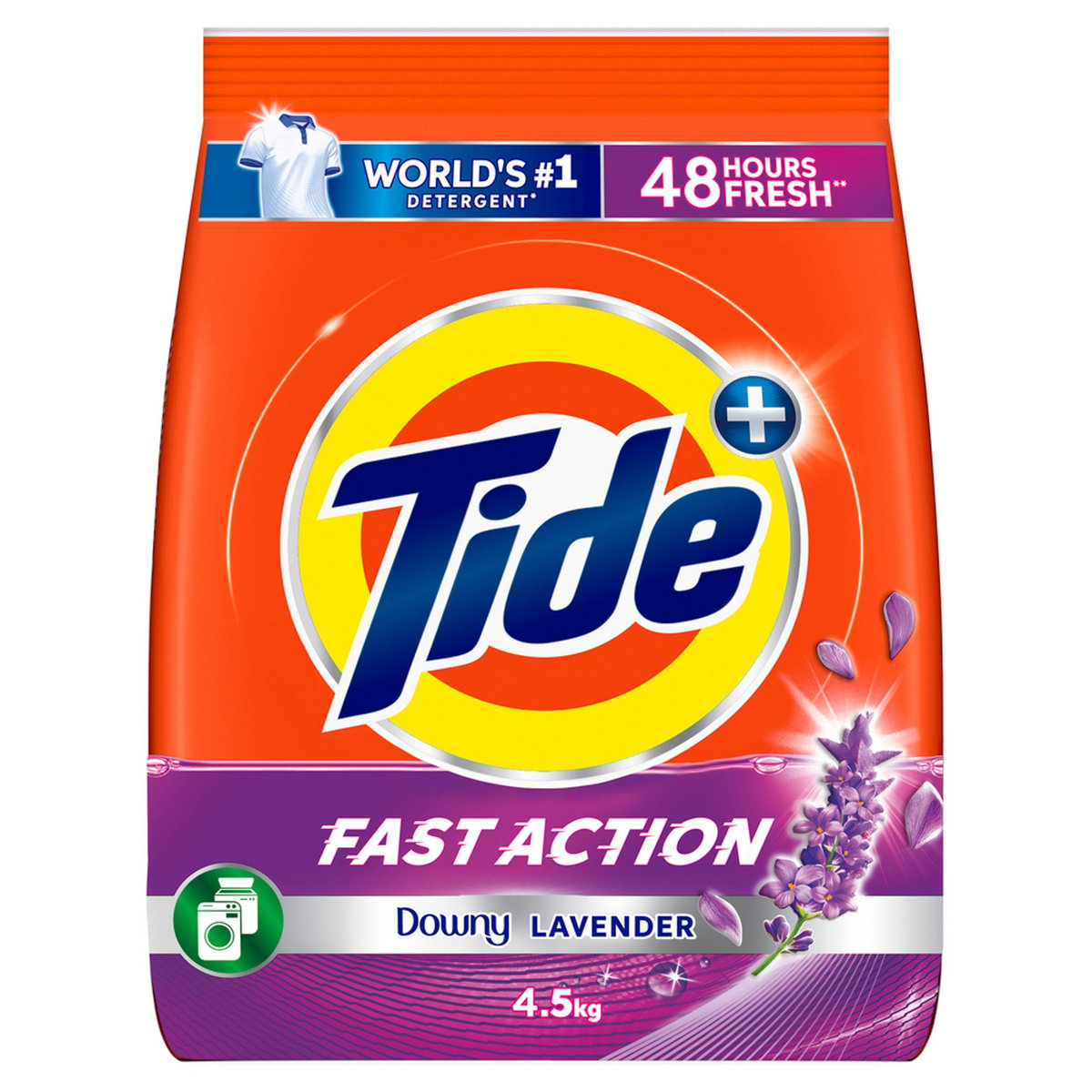 Tide Fast Action Downy Lavender Washing Powder Top Load 4.5 kg