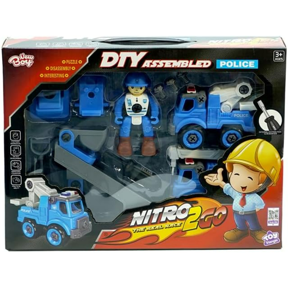 Nitro 2 Go Diy Police Car Set, N2G-698049