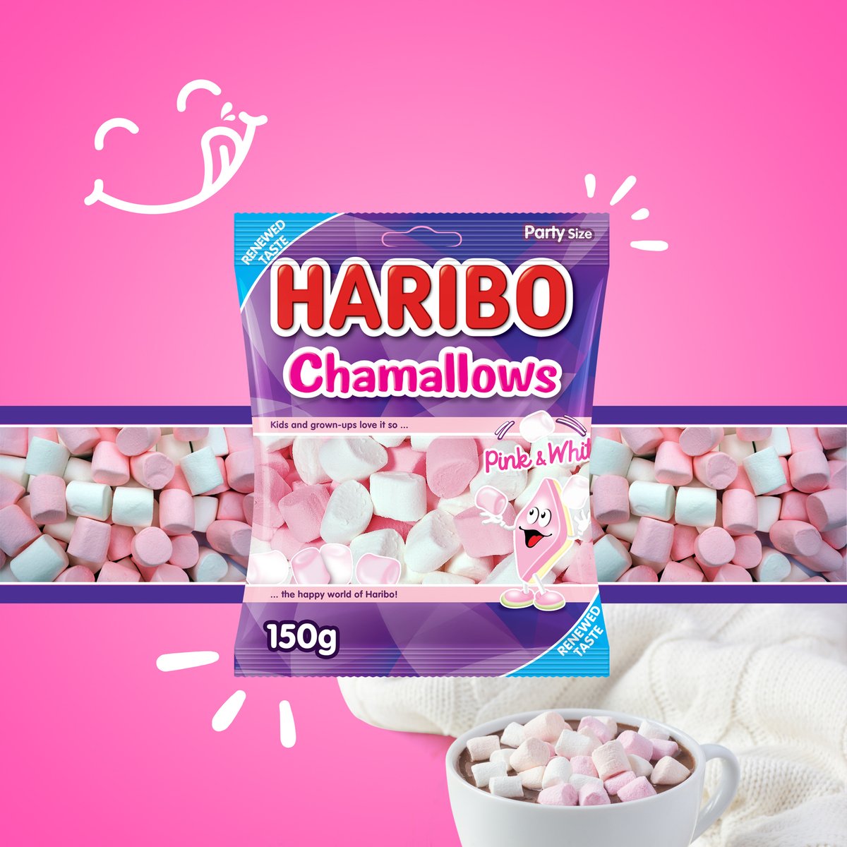 Haribo Pink & White Chamallows 150 g