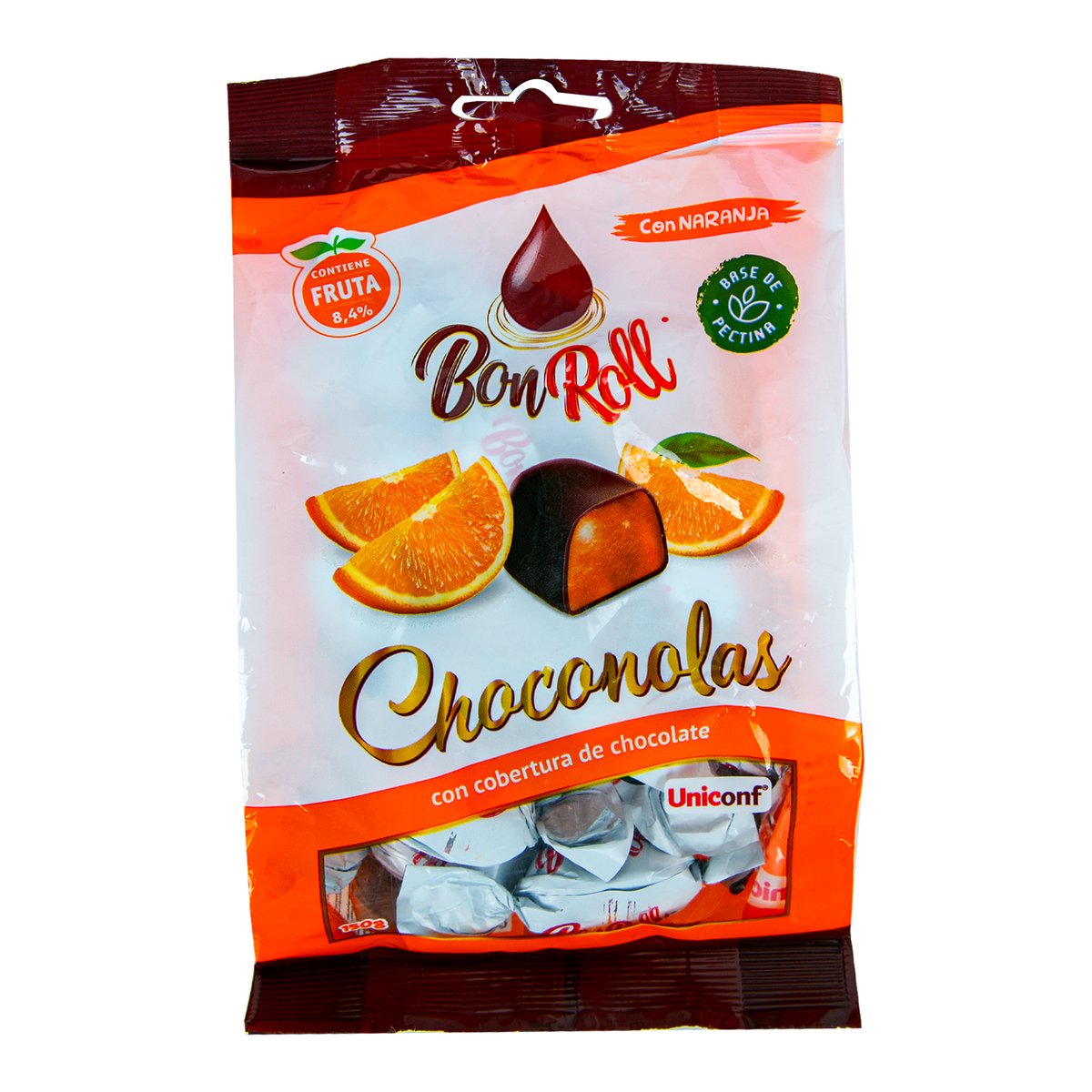 Uniconf Bon Roll Choconolas Con Naranja 150 g