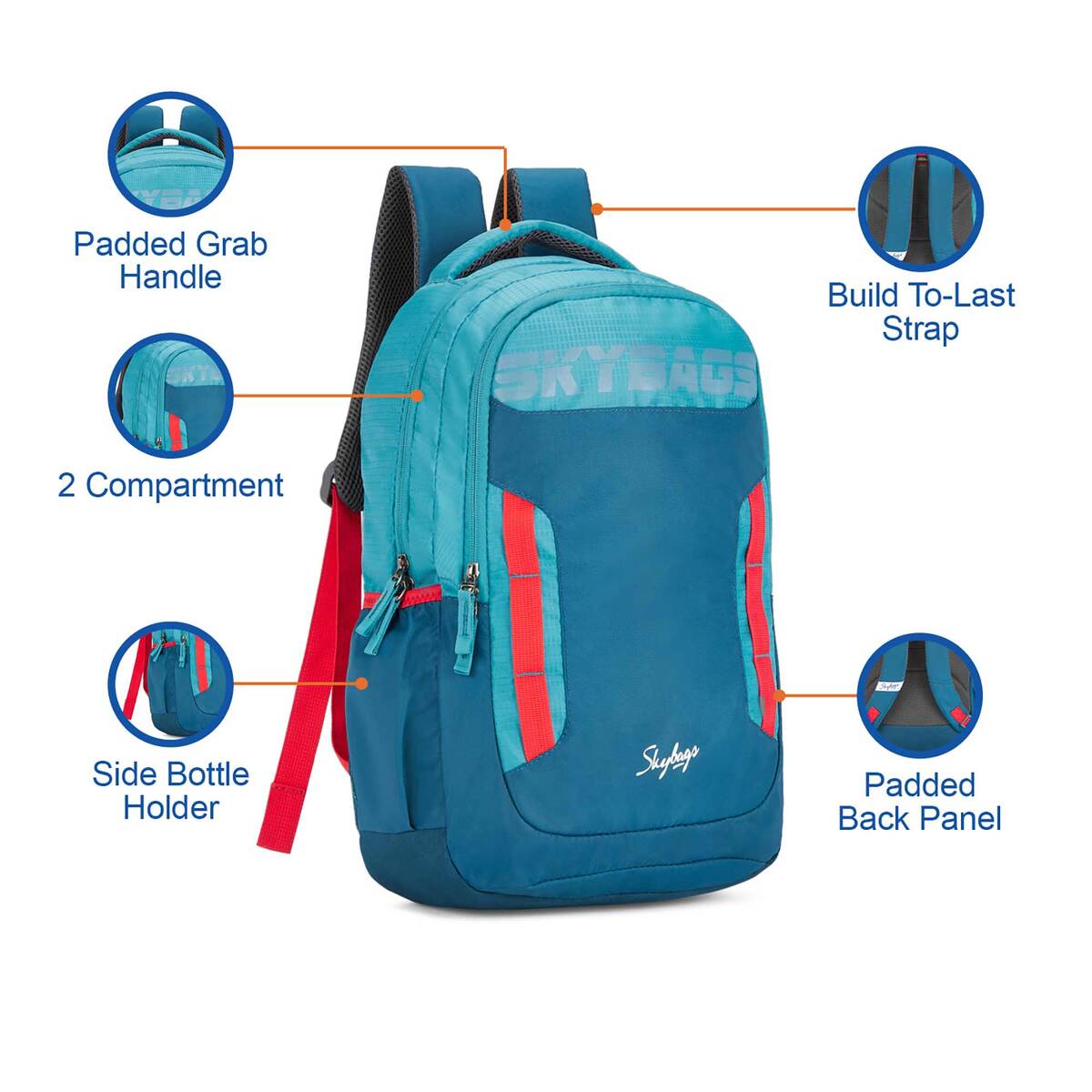 Skybags  Backpack 19.5" Voxel Blue