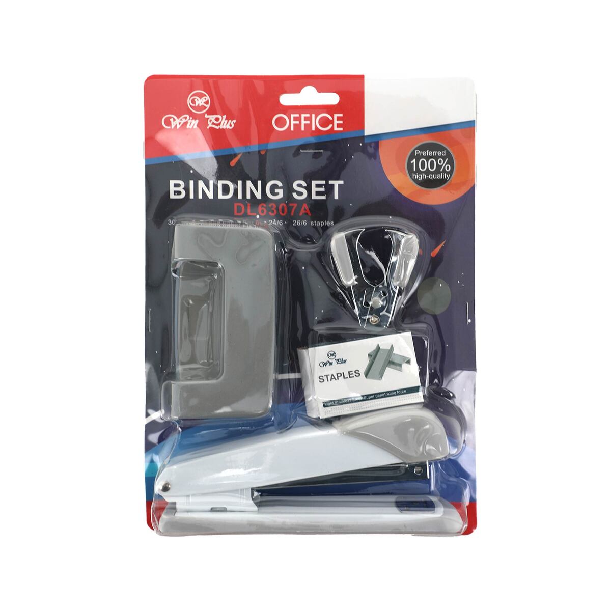 Win Plus Stapler Punch Set DL6307A