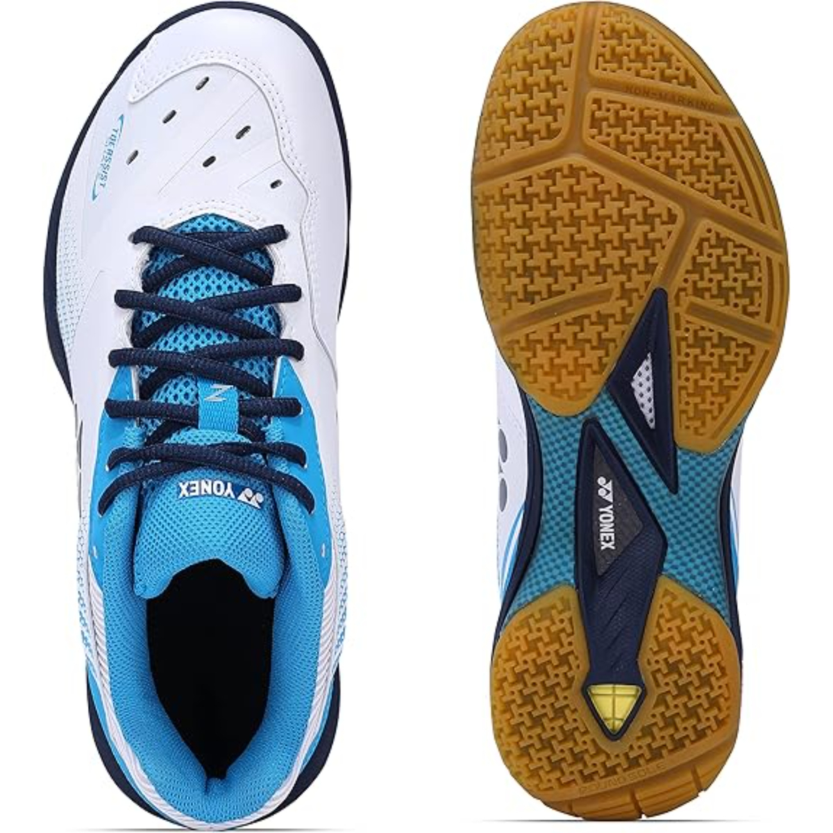 Yonex Power Cushion 65 Z Men Badminton Shoes, SHB65Z3MEX, White/Ocean Blue, 43