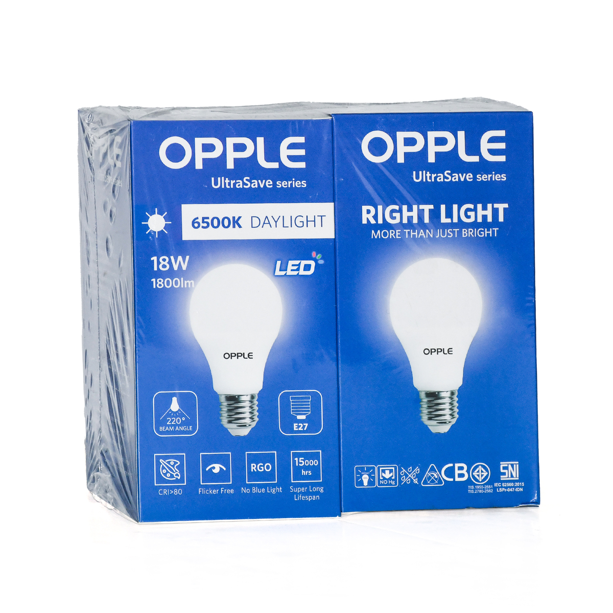 Opple 18W LED Bulb, Daylight, 2 pcs, E27