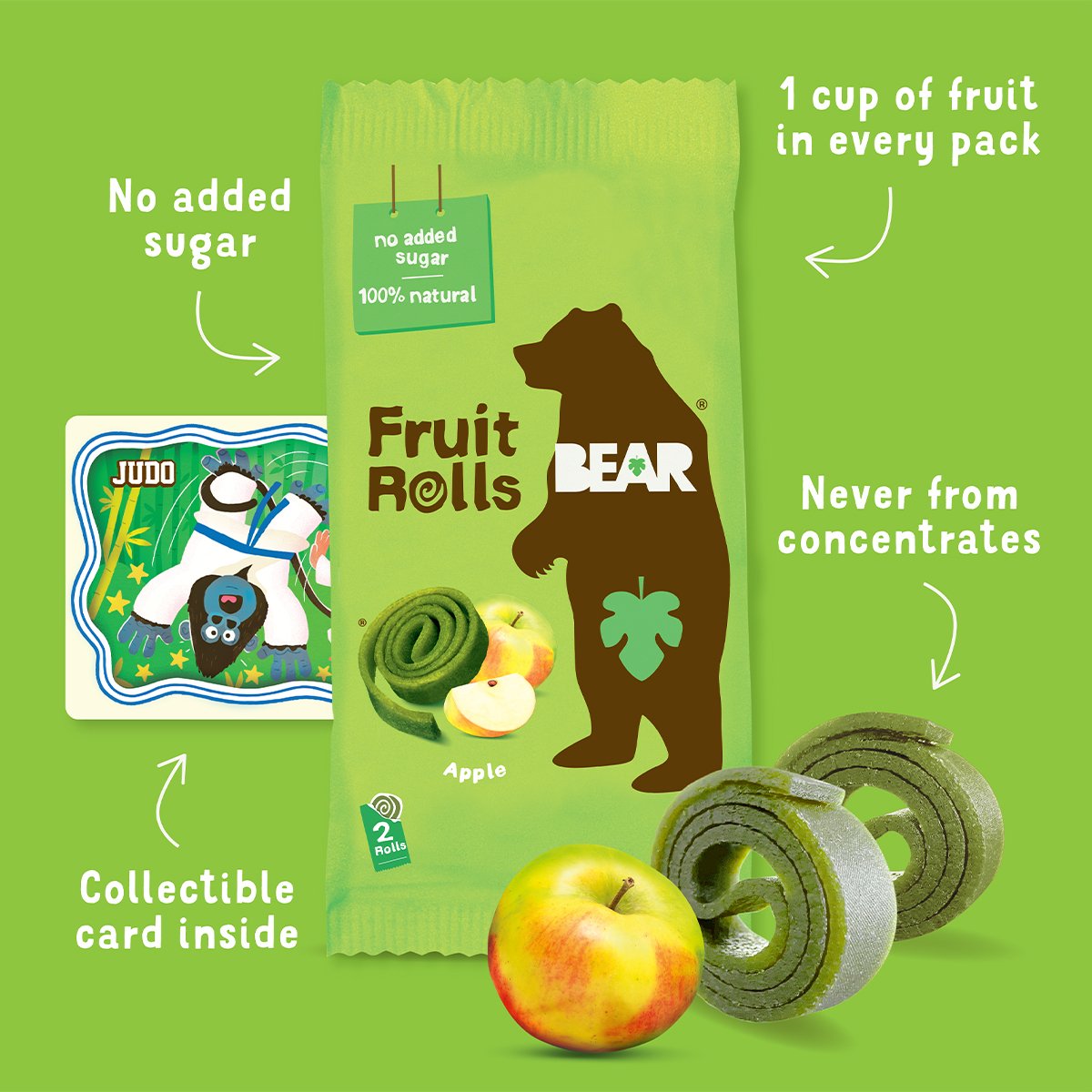 Bear Fruit Rolls Apple 5 x 20 g