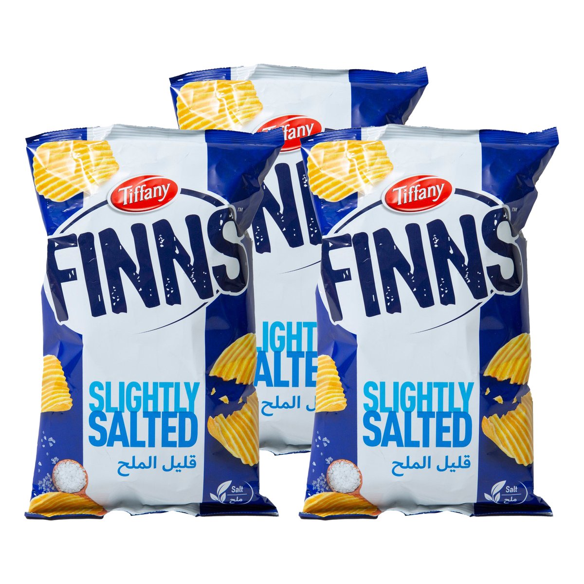 Tiffany Finns Slightly Salted Chips Value Pack 3 x 85 g