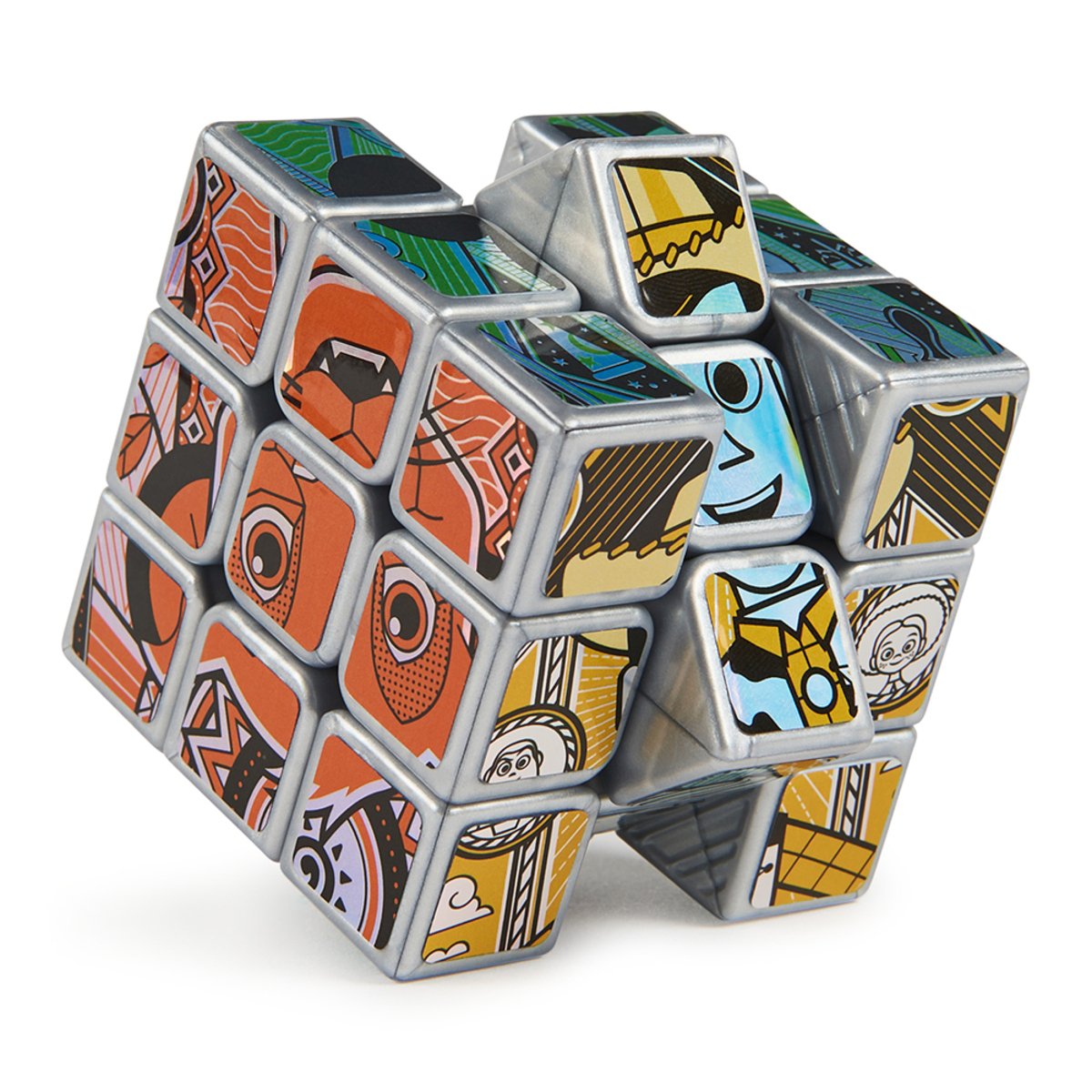 Rubik's Cube Disney 100th Anniversary Metallic Platinum Cube, 3 x 3, 606839