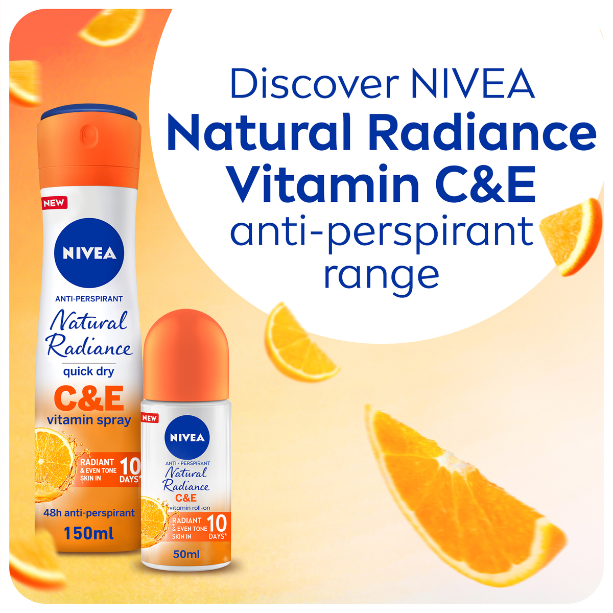 Nivea Natural Radiance Vitamin C & E Roll On 2 x 50 ml