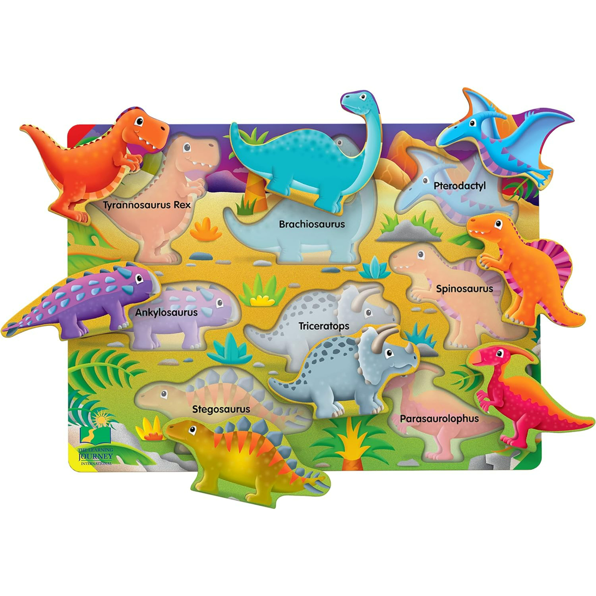 The Learning Journey My First Lift & Learn Dinosaurs Puzzle, 8 pcs, Assorted, 285435