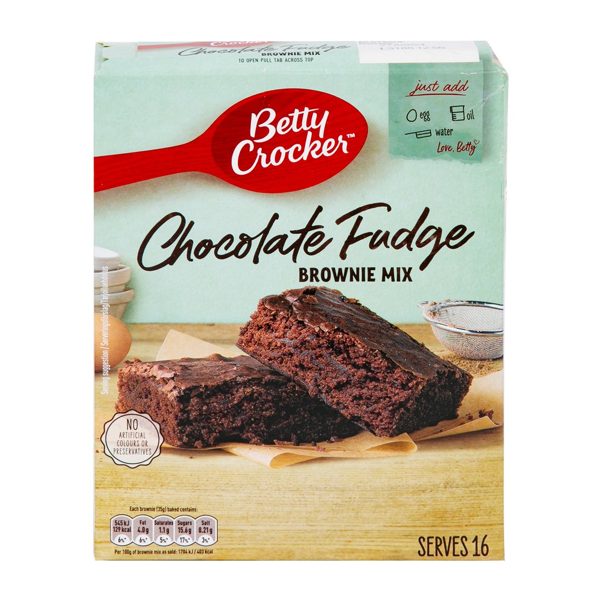 Betty Crocker Chocolate Fudge Brownie Mix 415 g