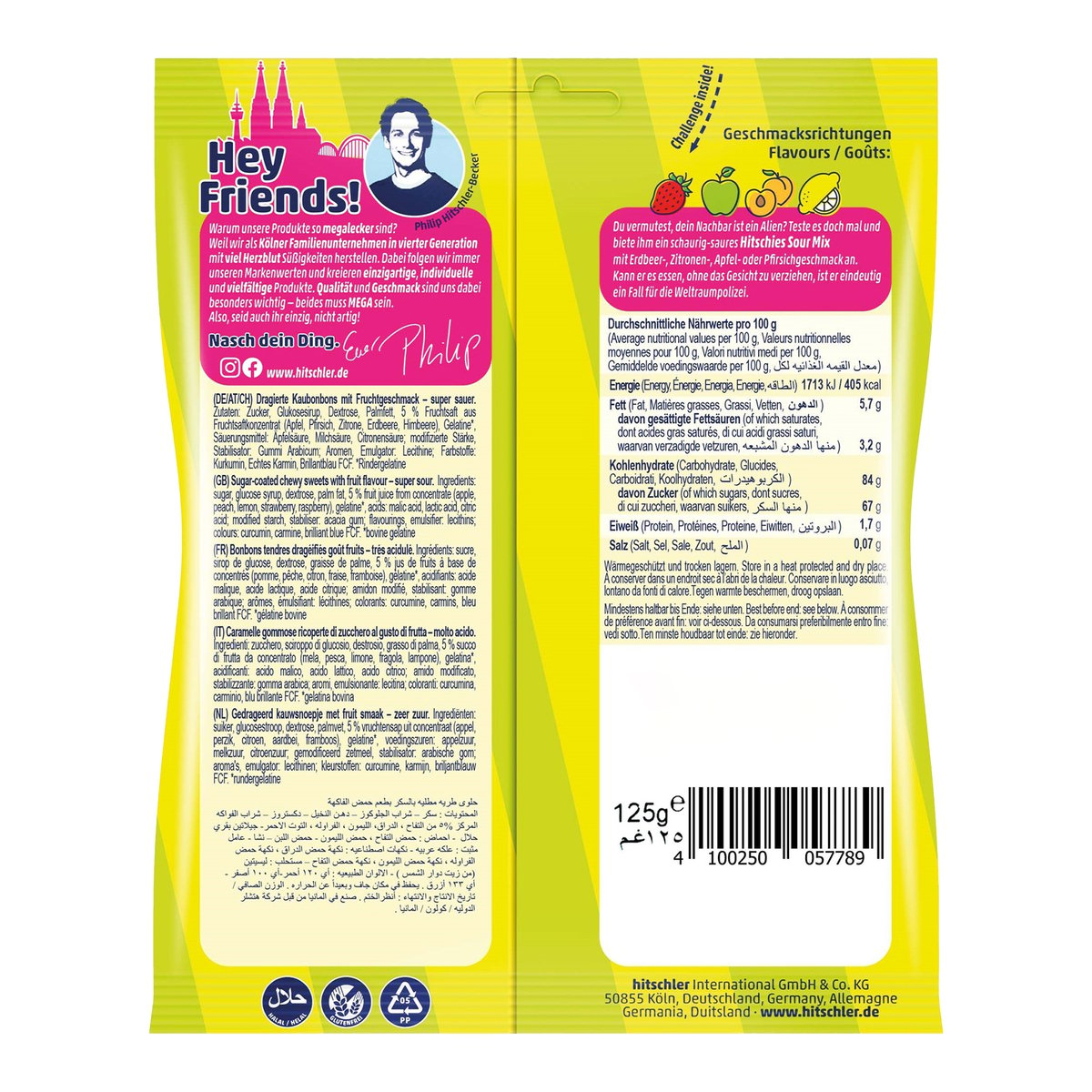 Hitschler Sour Mix Chewy Candy 125 g