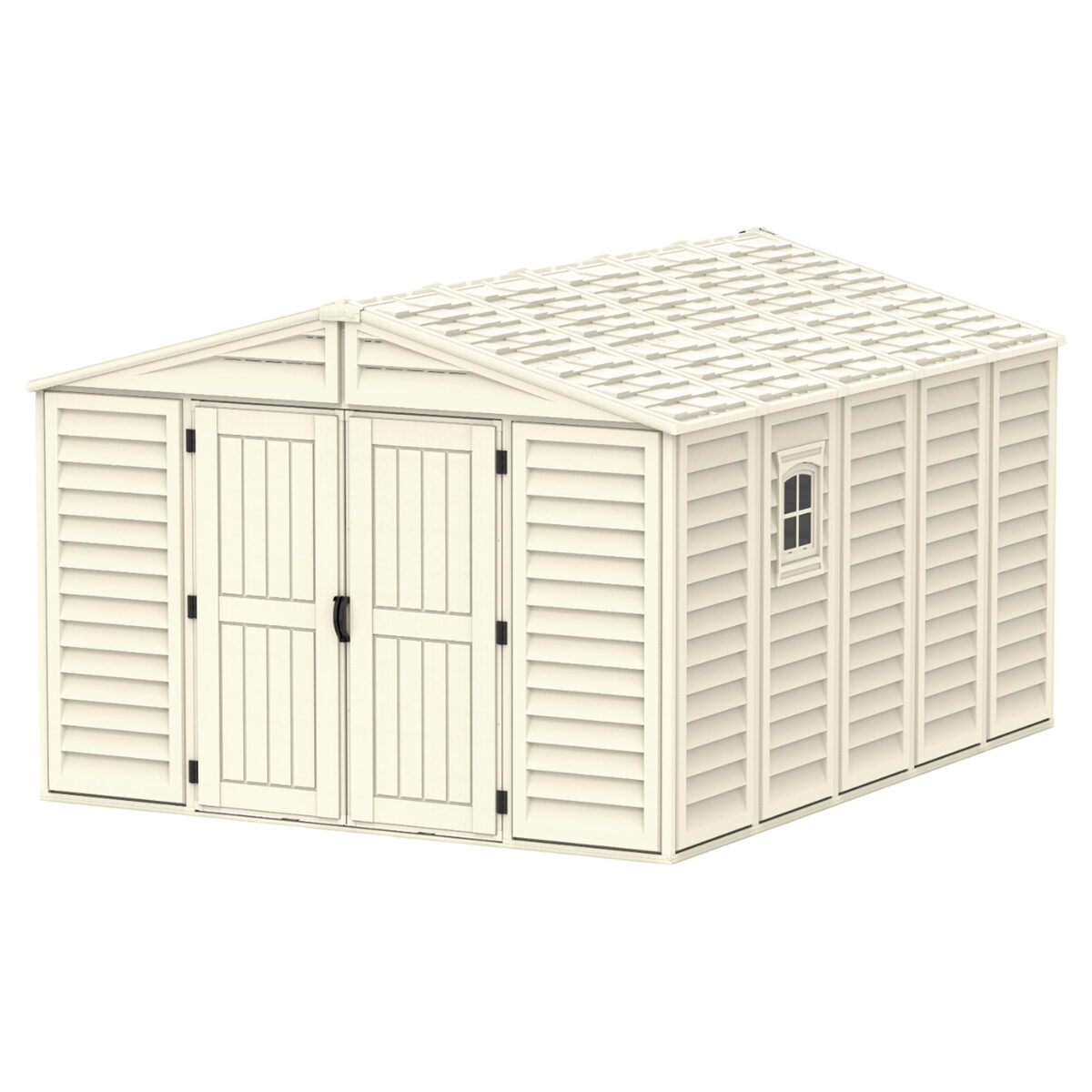 Cosmoplast Woodbridge Resin Garden Storage Shed HFGSHD21013EX 10.5x13FT 324.8x405x233.2cm