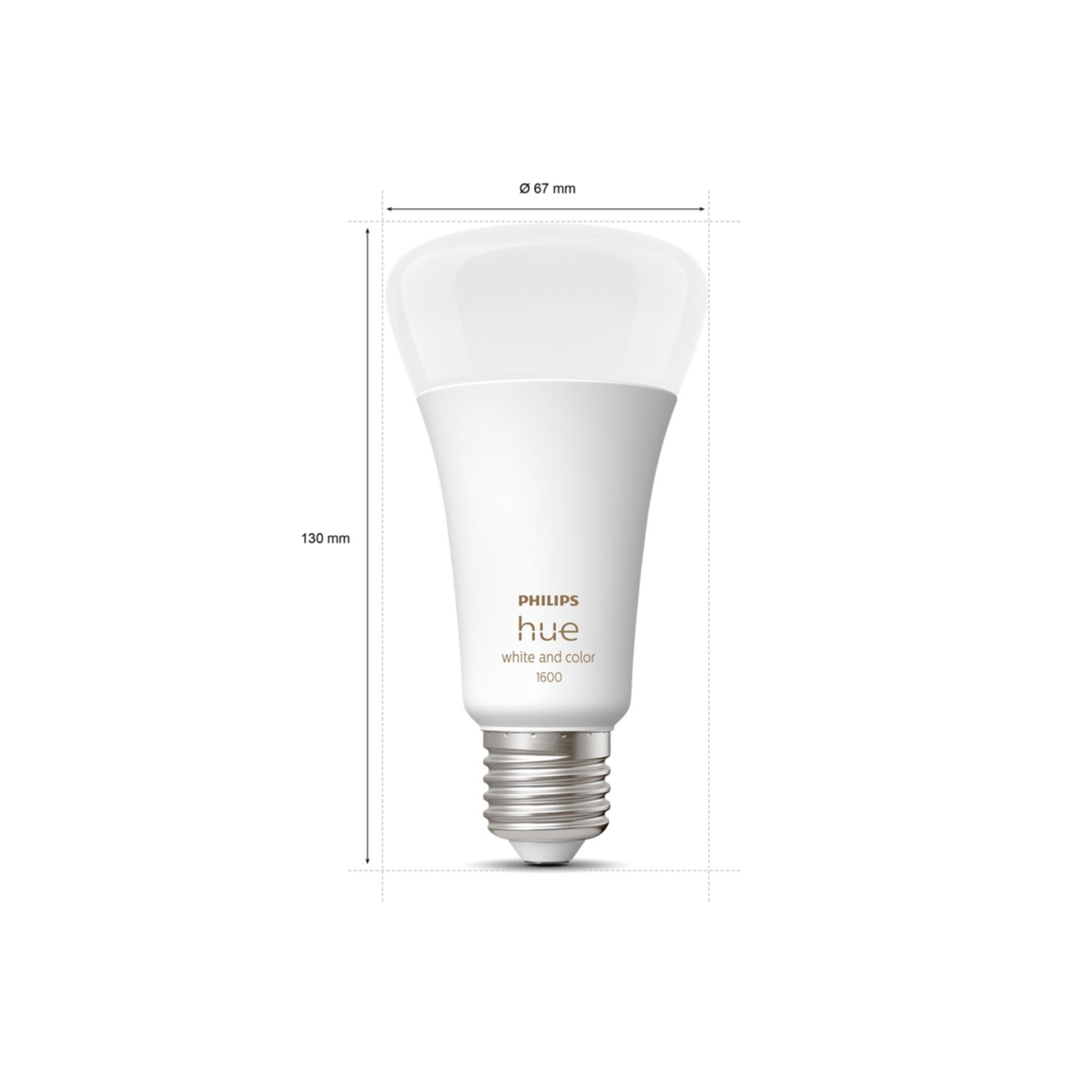 Philips Hue White and Colour Ambiance E27 Smart Light Bulb, 13 W-100 W, 1600 Lumen