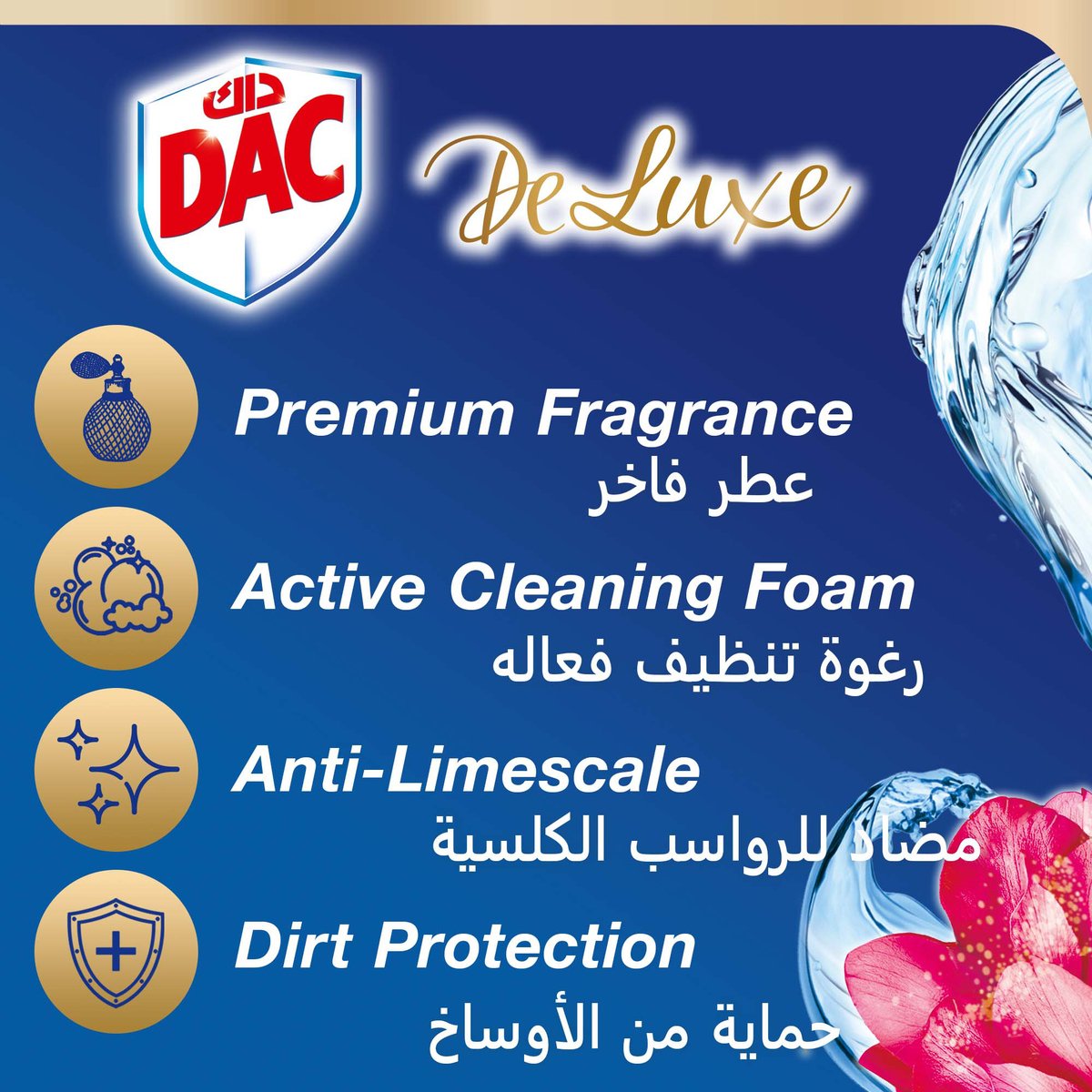 Dac De Luxe Delicate Magnolia Toilet Rim Block Value Pack 150 g