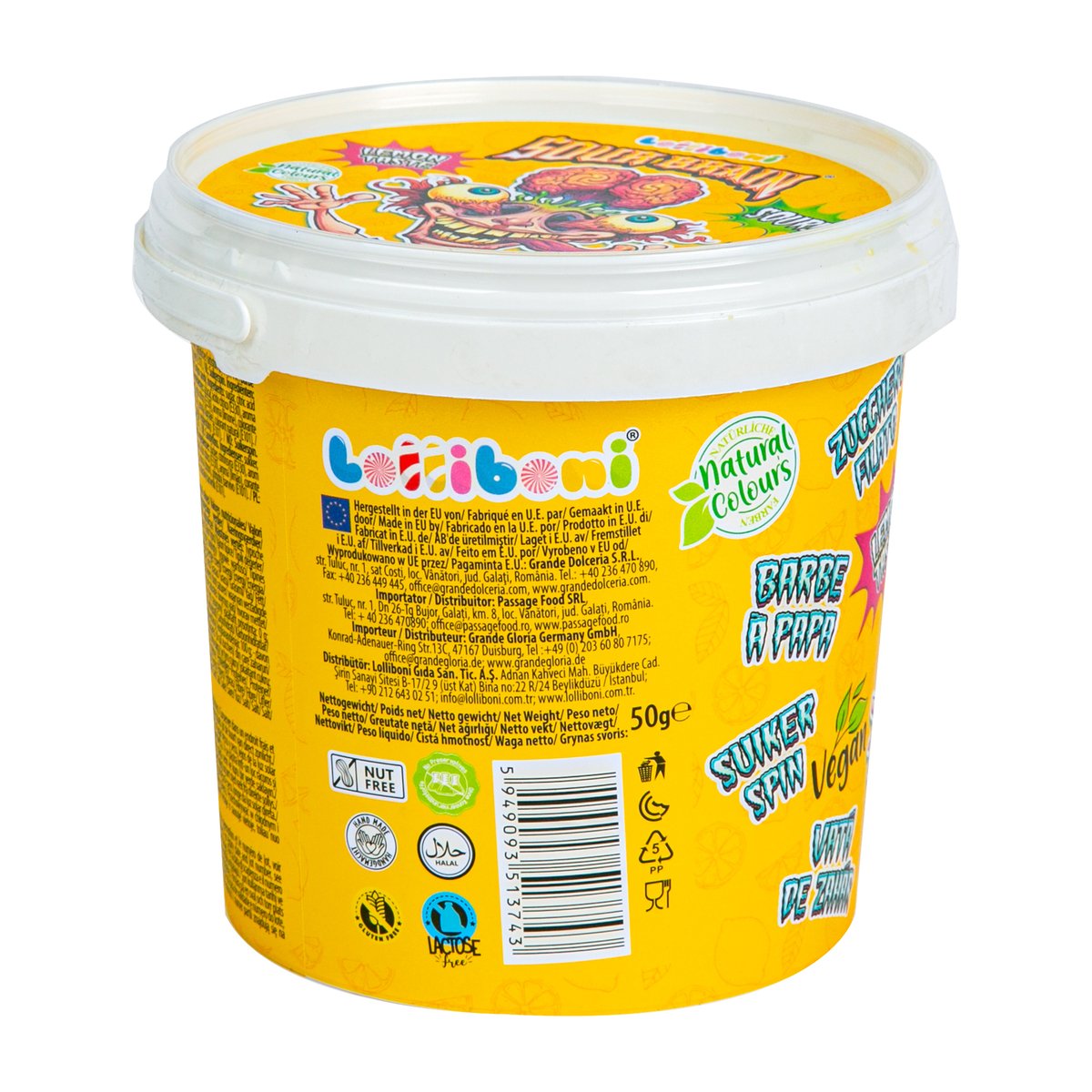 Lolliboni Sour Brain Cotton Candy 50 g