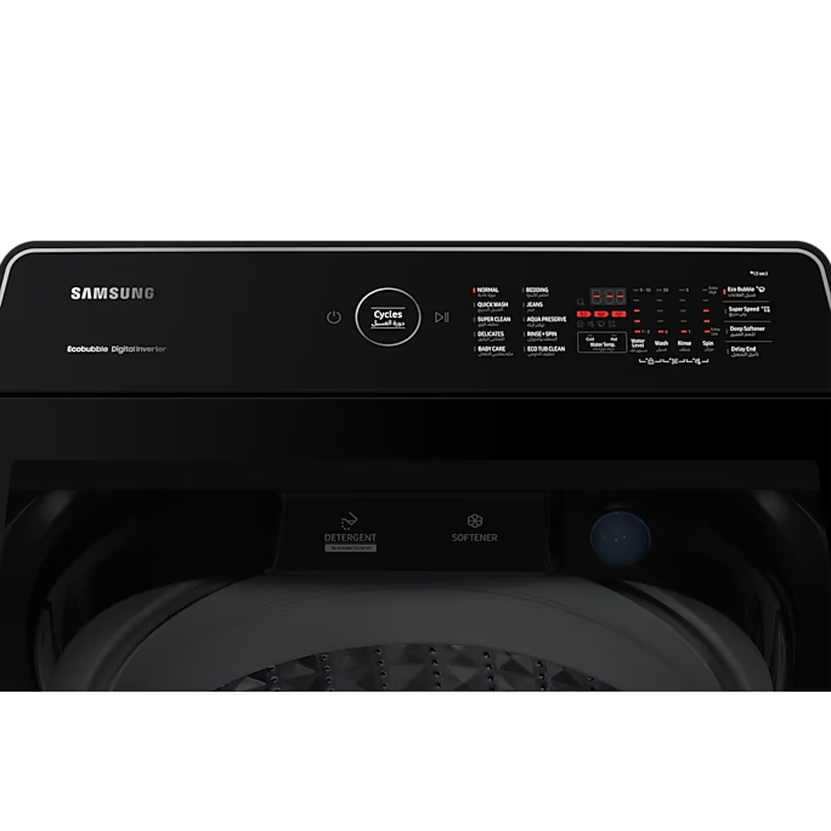 Samsung Top load Washer, 12 kg, 700 RPM, Black, WA12CG6745BVGU